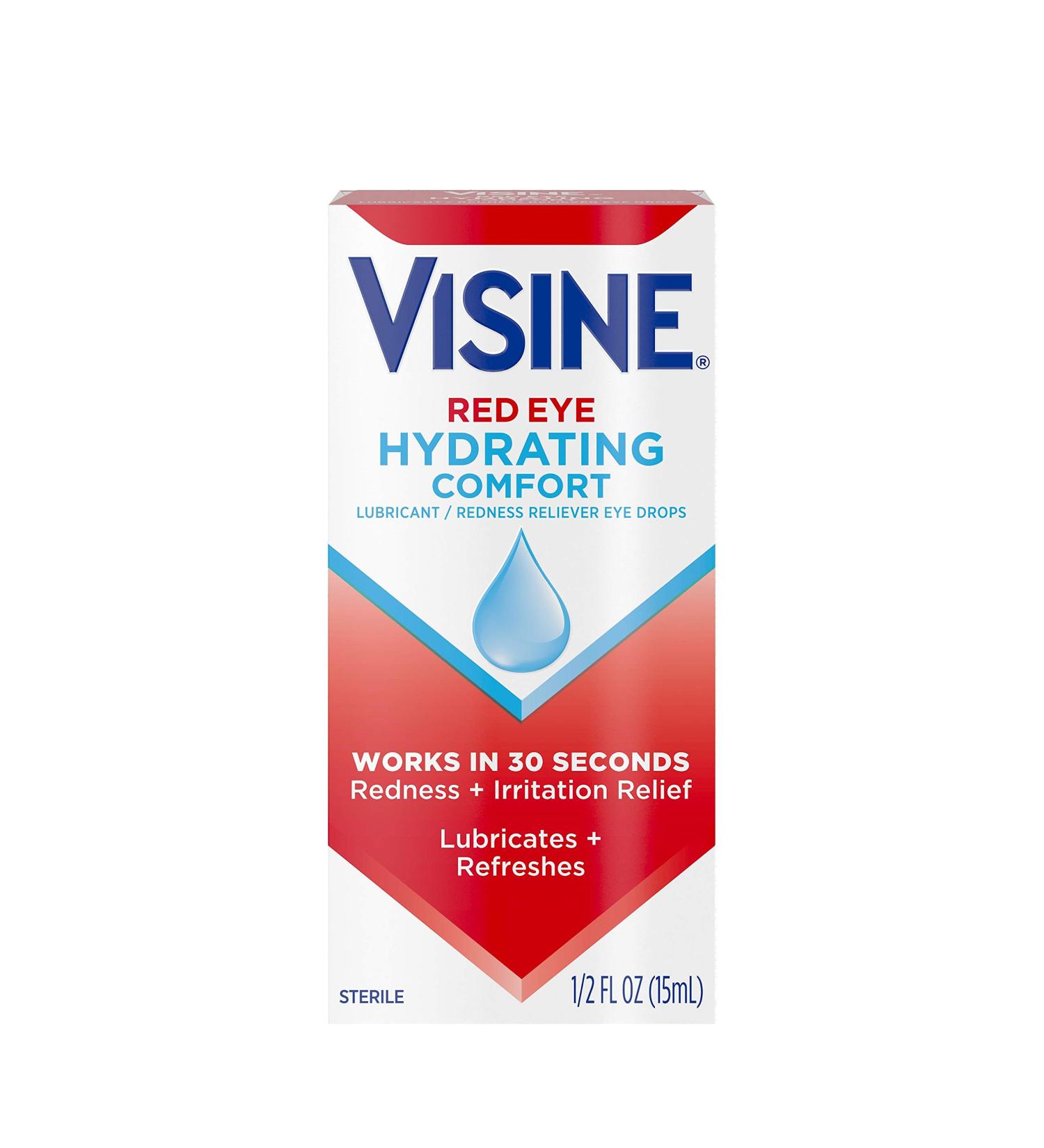 Visine Red Eye Hydrating Comfort - Lubricant & Redness Reliever Eye Drops 12 fl oz - Buy Online on GoSupps.com