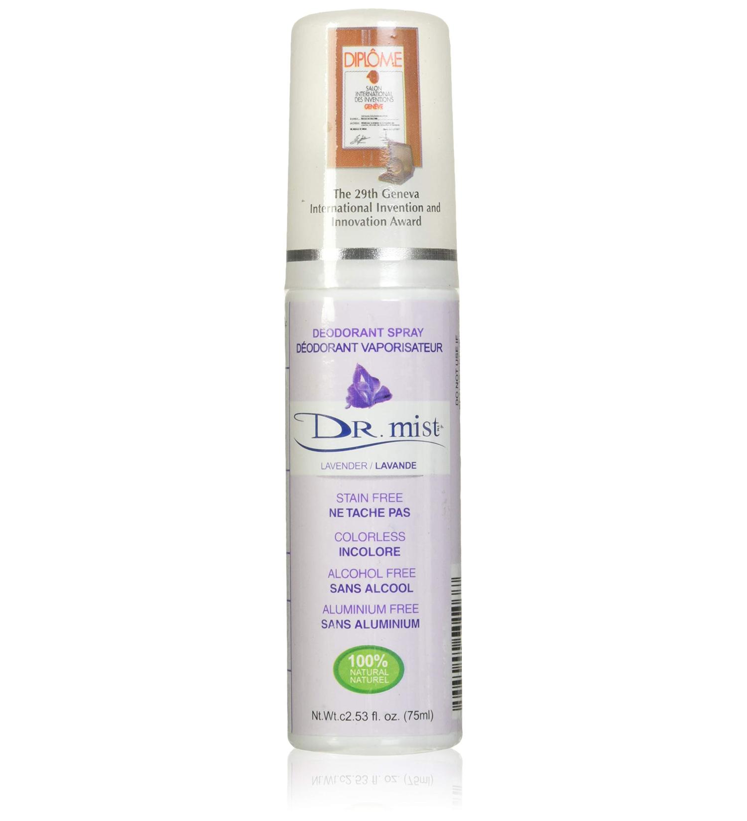 Dr. Mist Lavender Deodorant Spray - 2.53 fl. oz. | Long-Lasting Natural Freshness - Buy Online on GoSupps.com