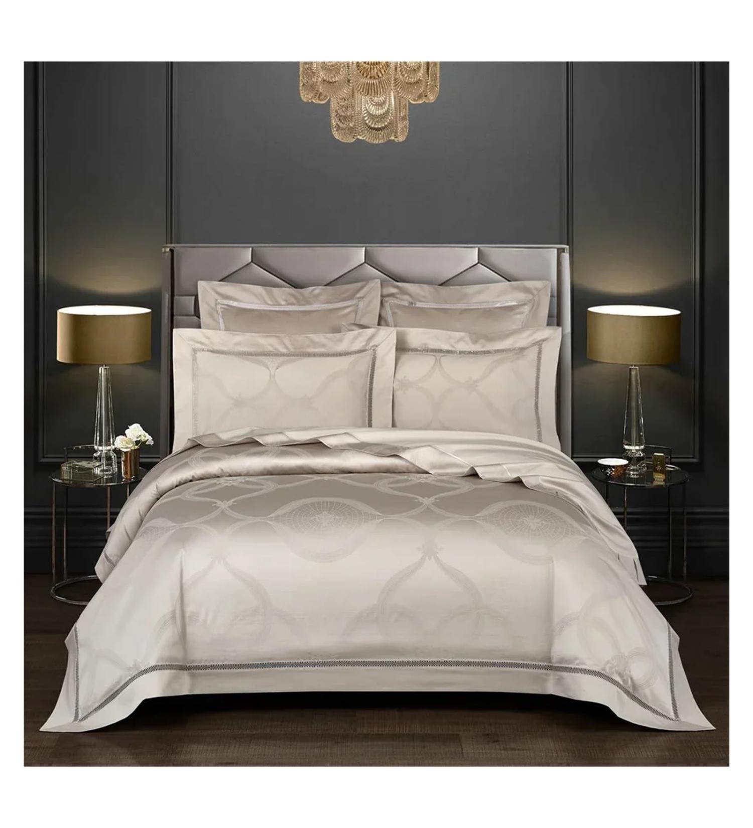 100% Egyptian Cotton Duvet Cover Set 4Pcs Queen King Bedlinens Covers Soft (6pcs King) - Buy Online on GoSupps.com