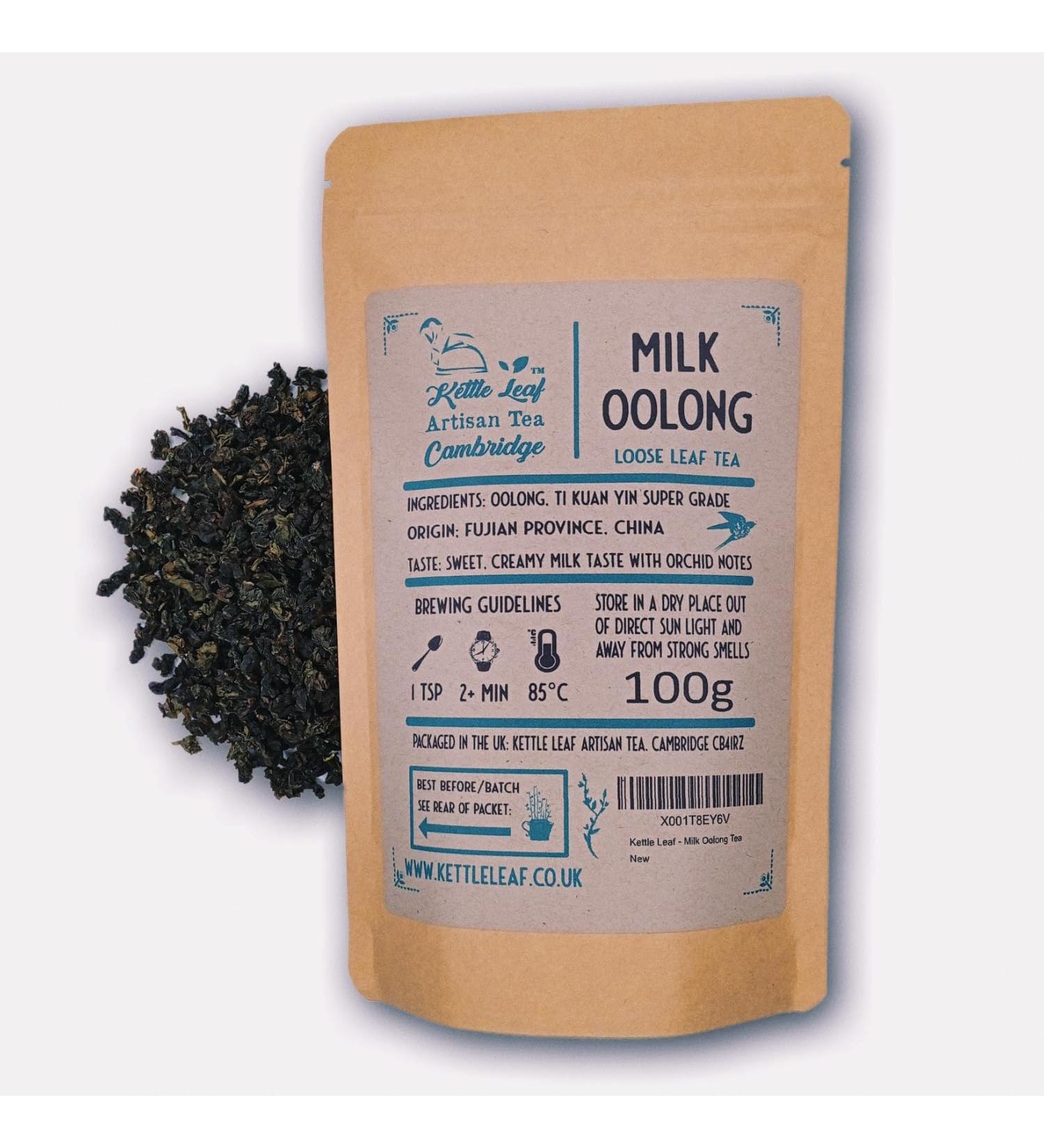 Kettle Leaf Milk Oolong Tea - High Mountain Loose Leaf Tea 100g - Buy Online on GoSupps.com