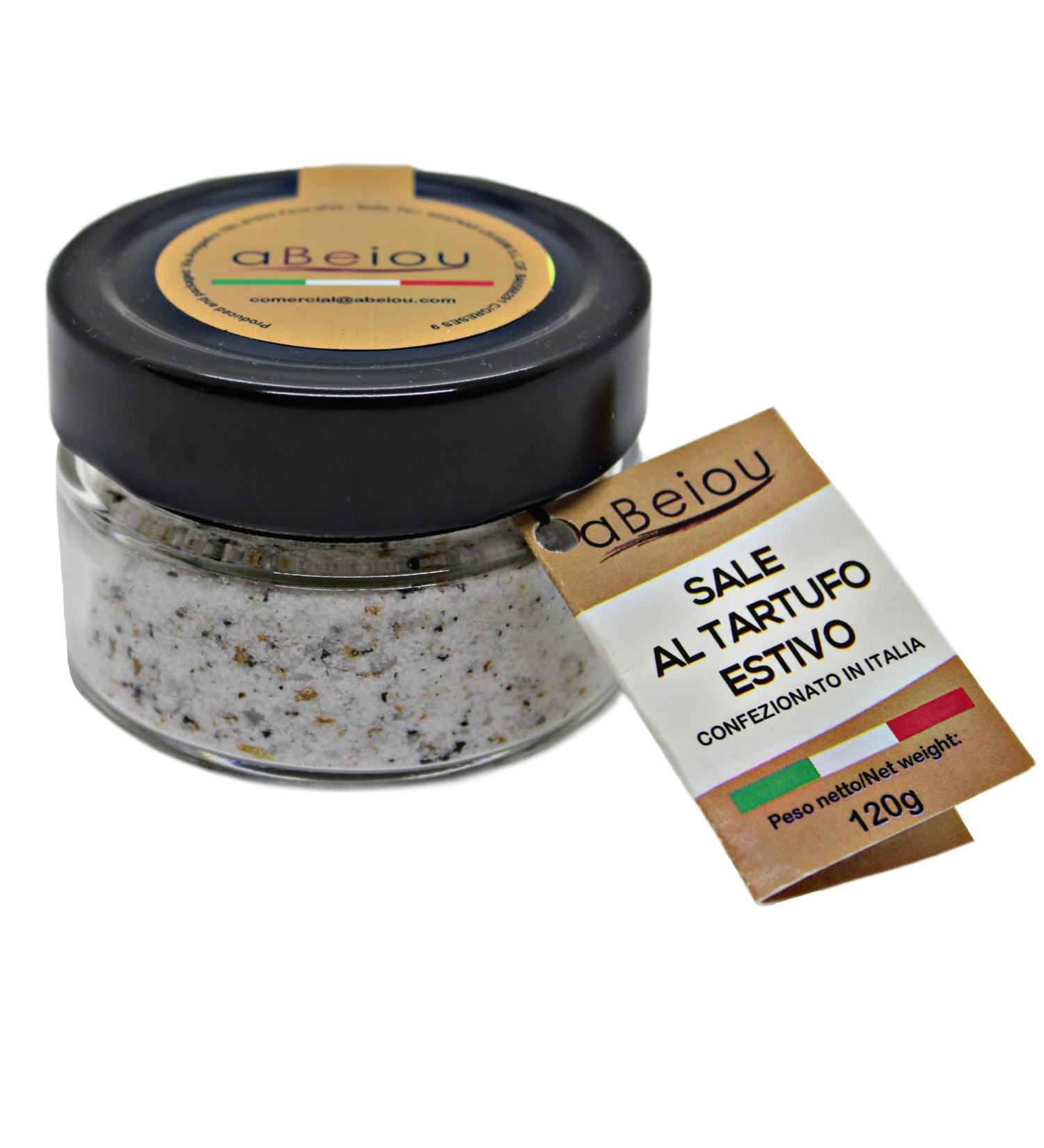 aBeiou. Sea Salt with Black Truffle 120g Extra Gourmet Product 100% Italian Sicilian Salt Vegan Vegetarian Gluten Free Summer Truffle Delicatessen Ideal for Gifts and Cooking. - Buy Online on GoSupps.com