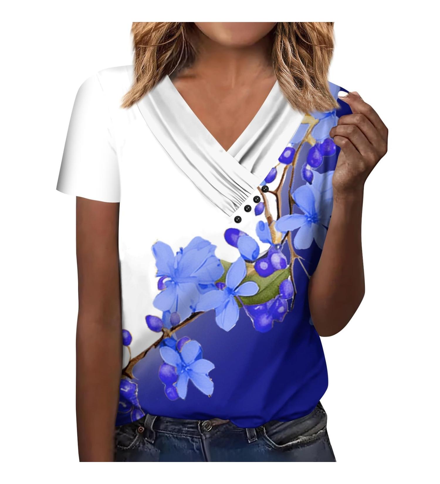 Elegant Women's Cotton Sweater - Casual Circular College Tops Dark Blue Sports T-Shirt Blouse - Buy Online on GoSupps.com