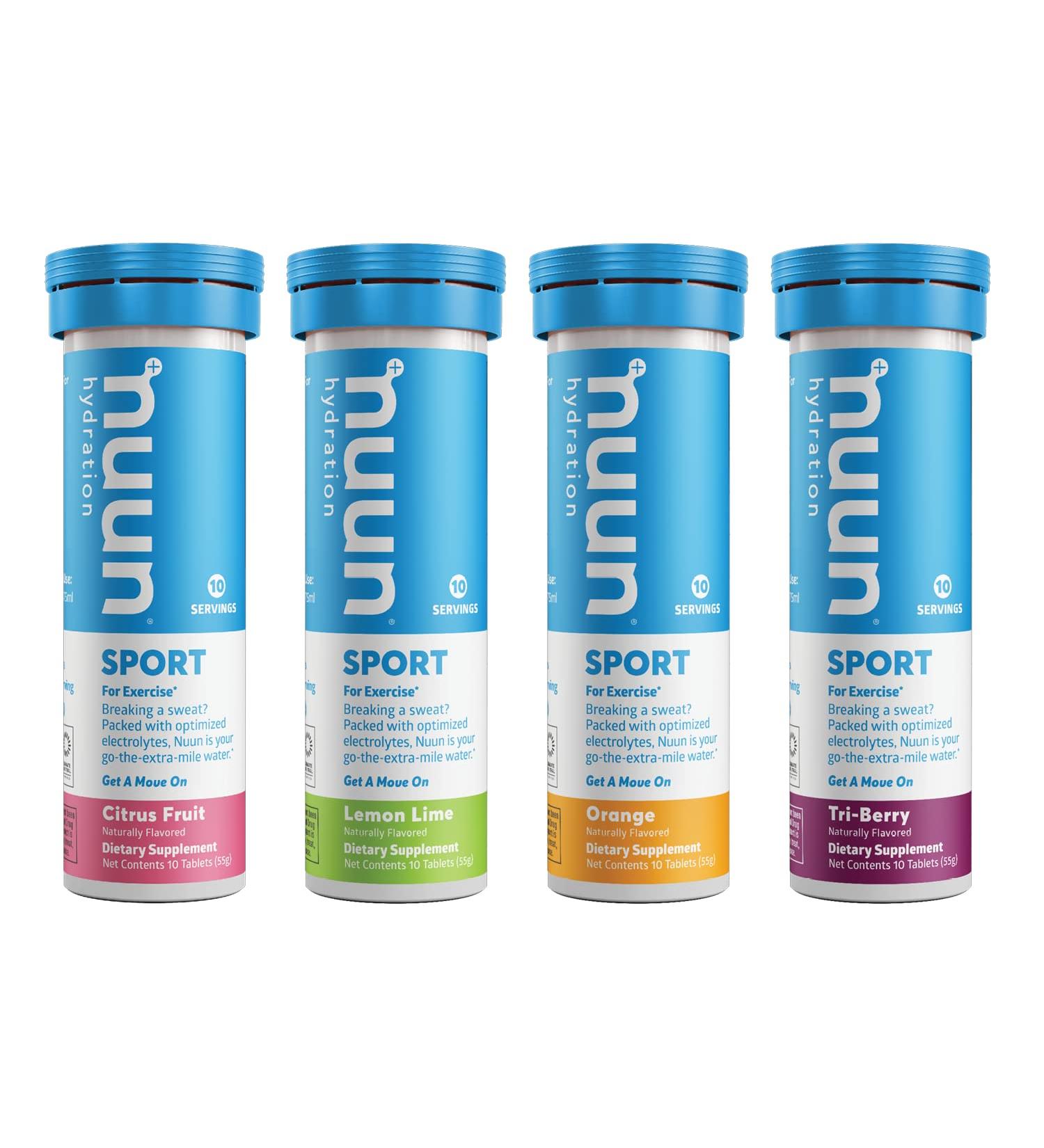 Nuun Sport Electrolyte Tablets Effervescent Hydration Supplement -Citrus Berry - 40 servings - Buy Online on GoSupps.com