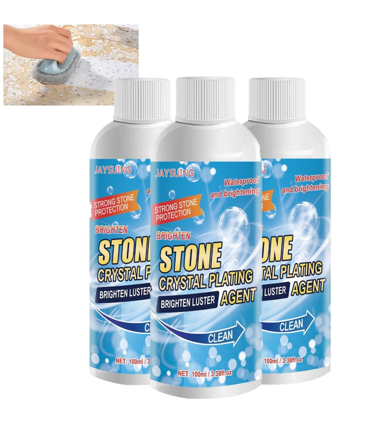 Stone Stain Remover Cleaner Marble Stone Cleaner Polishes Kitchen Marble Oil Stain Cleaner Crystal Plating Agen for Kitchen Patio Backyard Marble Cleaner and Polish (3pcs) - Buy Online on GoSupps.com