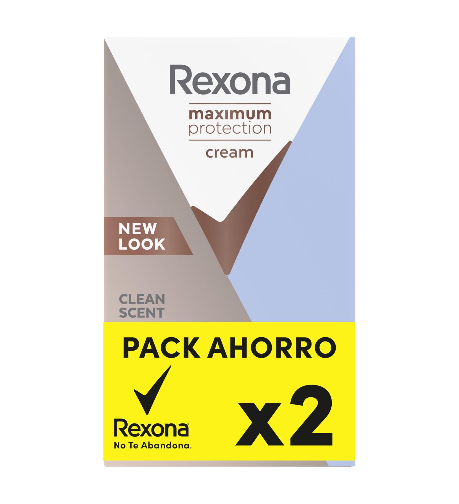  Rexona Rexona Maximum Protection Deodorant Cream Anti-Perspirant for Women Soft Solid Clean Scent 45 ml x 2 - Buy Online on GoSupps.com