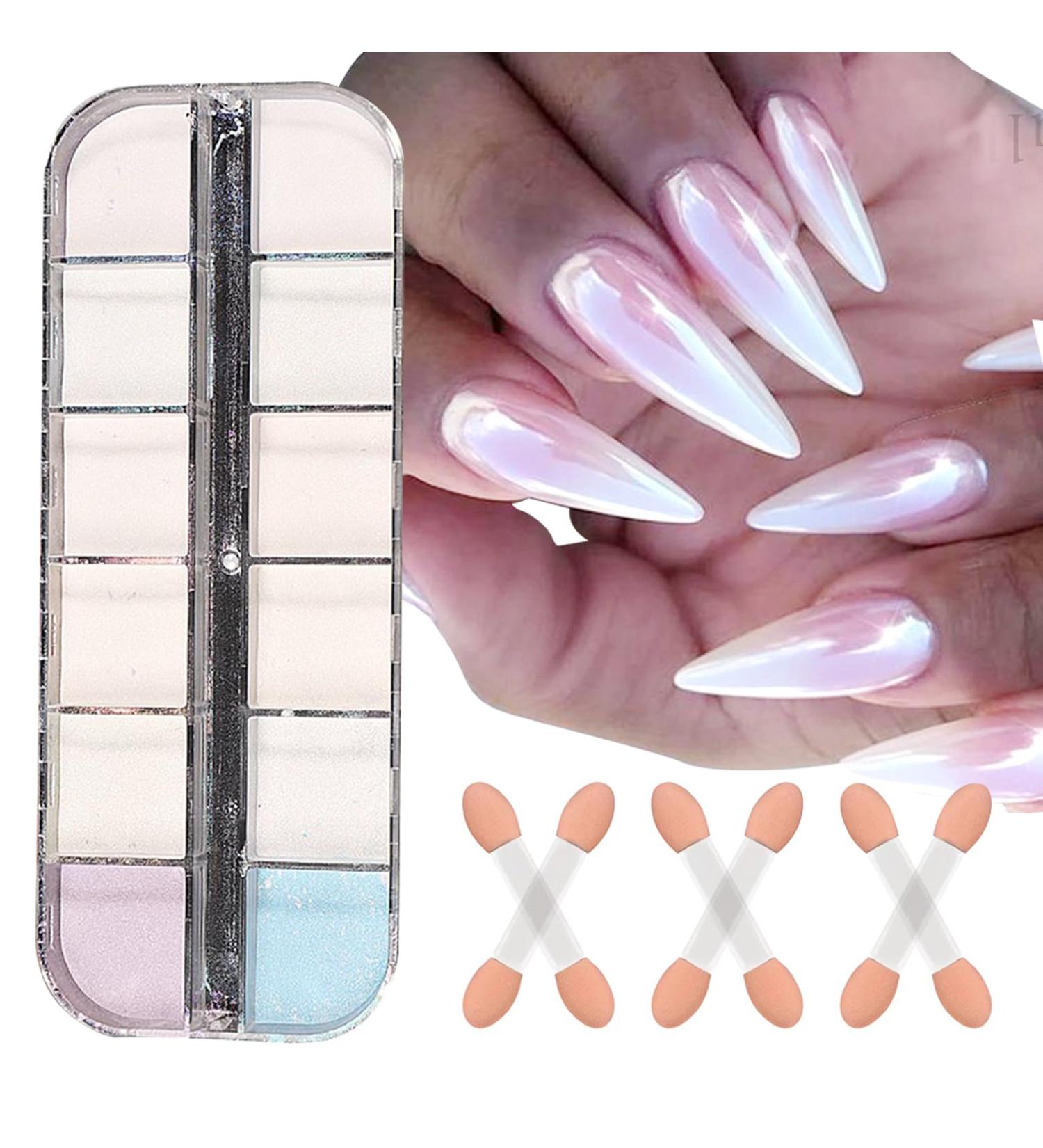 Shop GZSYY Chrome Glitter Powder 12 Colors Pearl Mirror Nail Powder for Stunning Nail Art | International Shipping Available - Buy Online on GoSupps.com