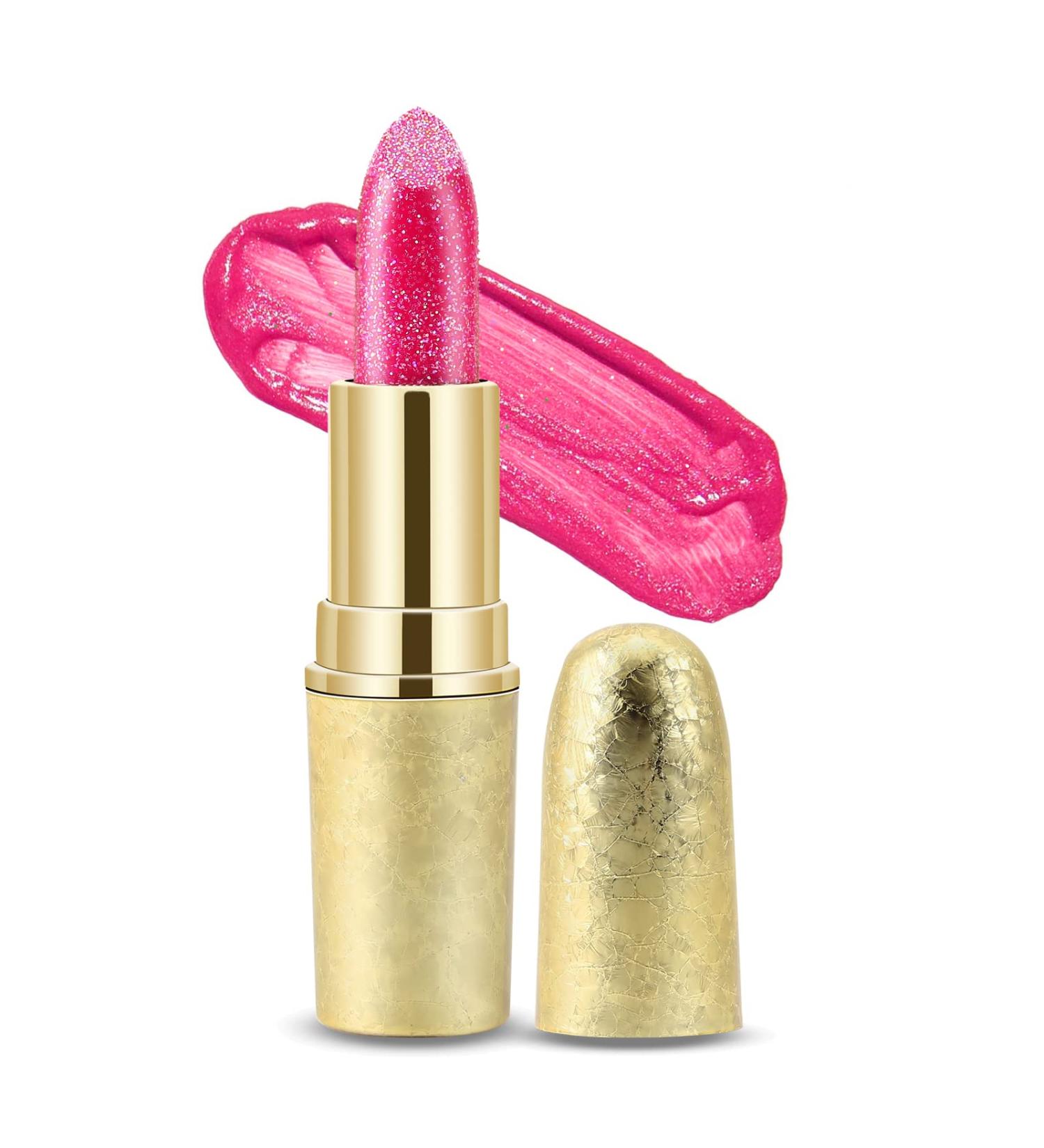 Boobeen Glitter Lipstick - Hydrating Sparkling Lip Balm & Metallic Finish Lip Makeup for Women & Girls (Sparkling #4 - Buy Online on GoSupps.com