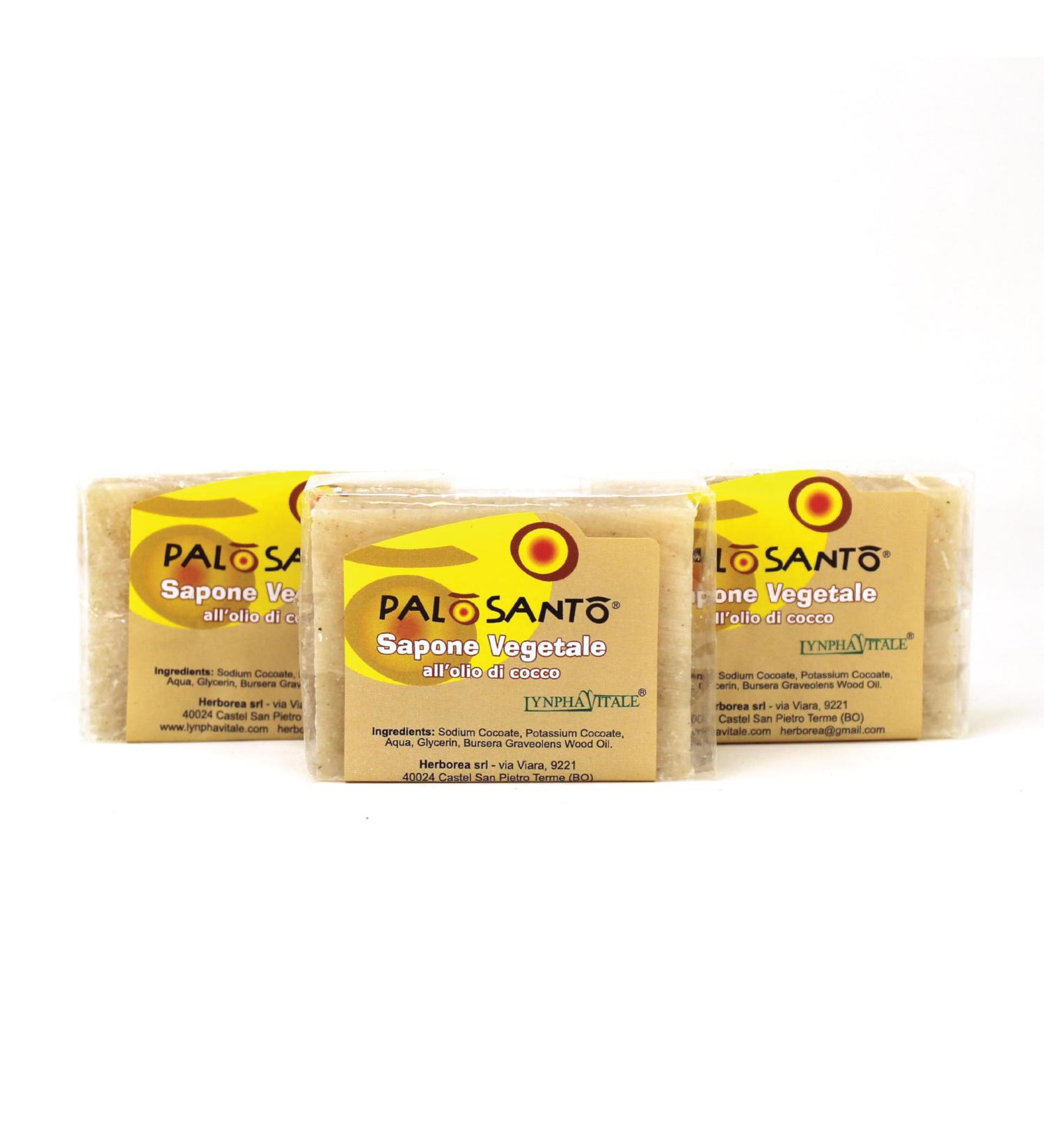 3 Palo Santo Soaps with essential oil - 3 x 100 gr - Tonic Energizing Purifying Emollient - Buy Online on GoSupps.com