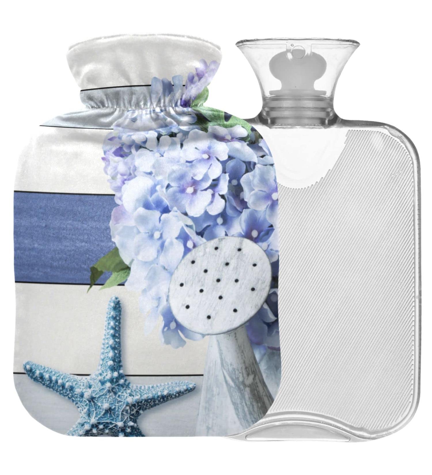Buy Naanle 2L Hot Water Bottle - Hortanges Flower Transparent Design for Bed Hand & Feet Warmer | Pain Relief Hot & Cold Solution - Buy Online on GoSupps.com
