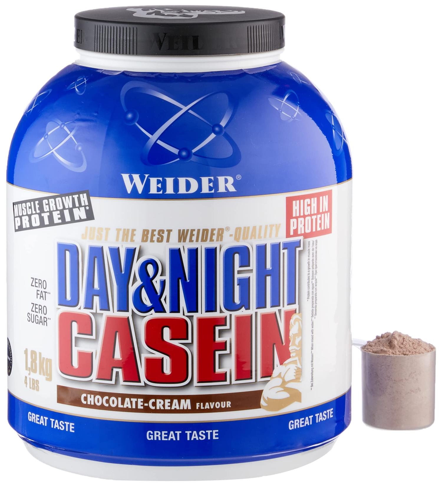 Weider Day & Night Casein High in Protein Chocolate 1.8kg Chocolate Cream 1800g - Buy Online on GoSupps.com