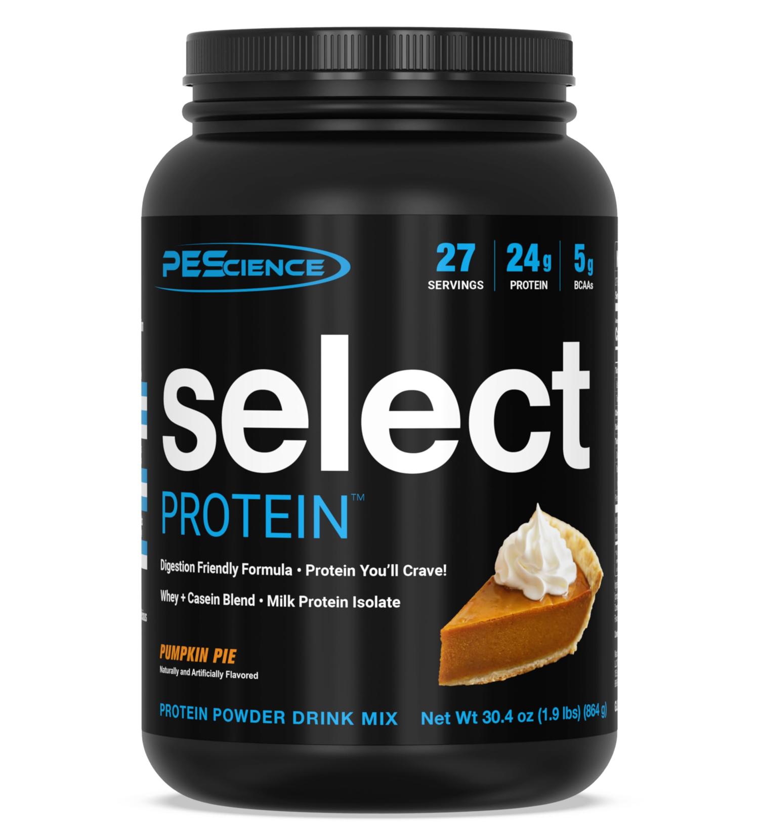 PEScience Select Protein Powder, Whey and Casein Blend, Clean Protein Powder for Women and Men, Low Calorie, Low Carb, Keto Friendly, Gluten Free - Pumpkin Pie, 27 Servings - Buy Online on GoSupps.com