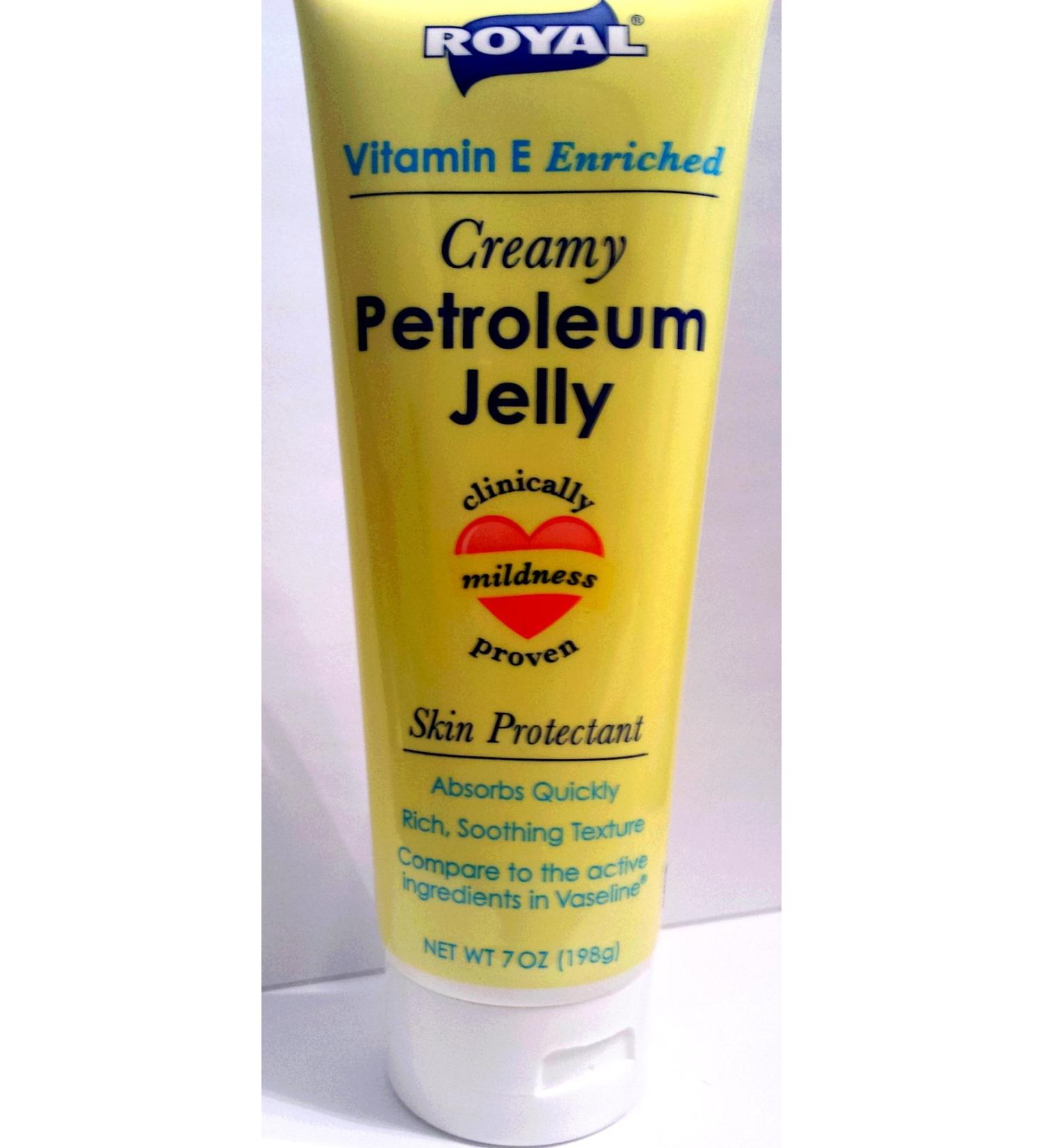 Vitamin E Enriched Creamy Petroleum Jelly by Royal - 7 Oz. - Rich Soothing Texture