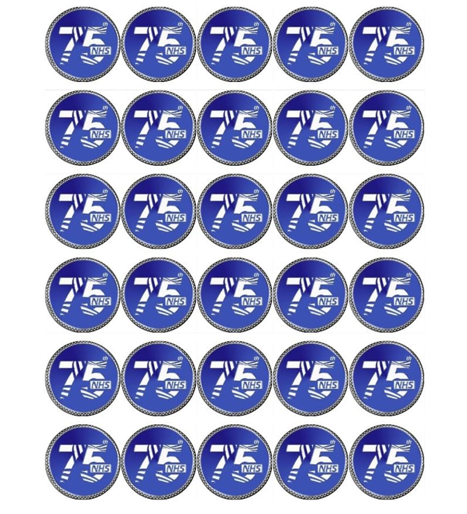 30 NHS 75 Years Hospital Cupcake Toppers Edible Wafer Paper Fairy Cake Toppers Birthday Cake Decorations
