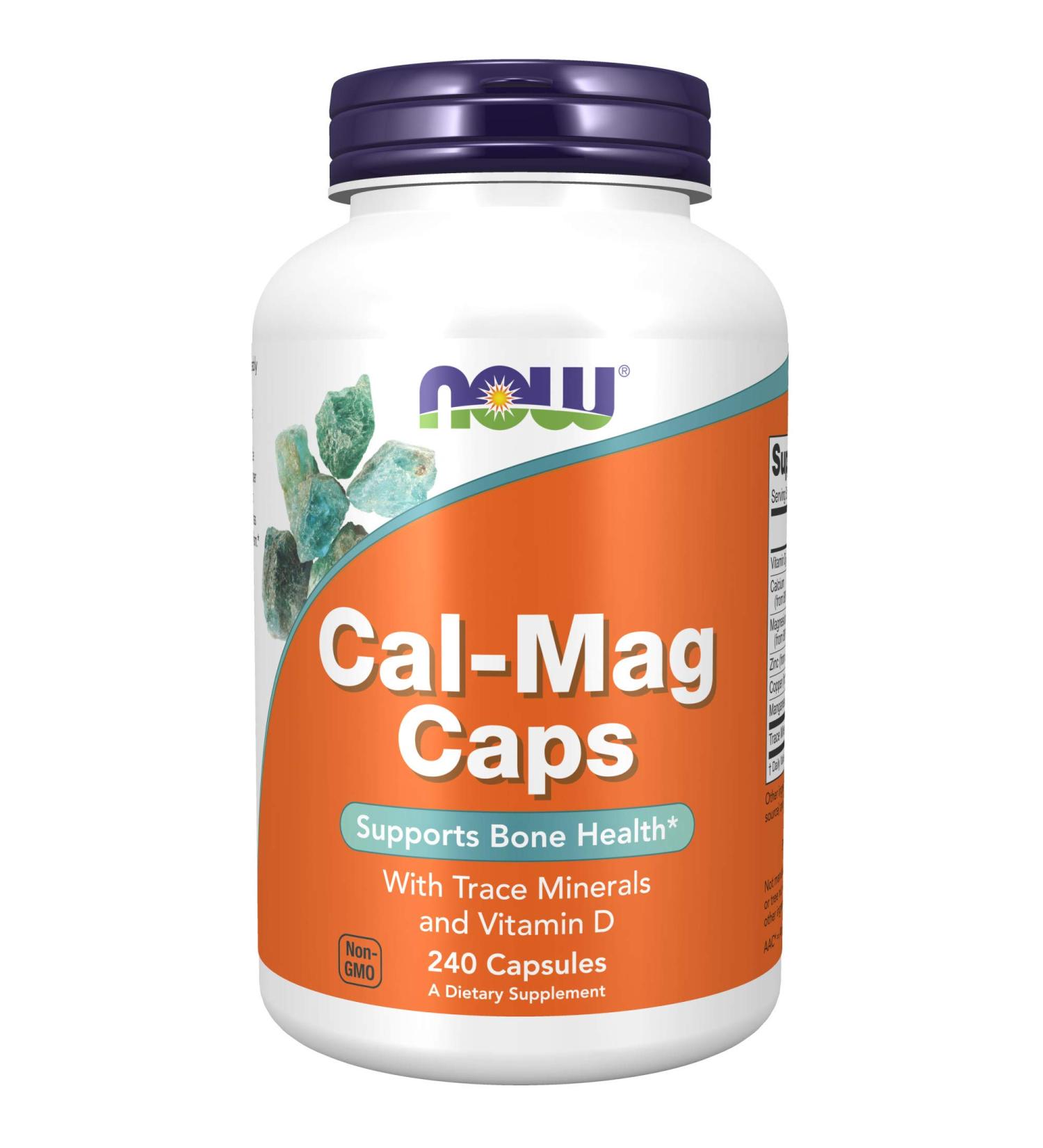 Now Foods Cal-Mag Caps - 240 Capsules for Bone Health & Muscle Support - Buy Online on GoSupps.com
