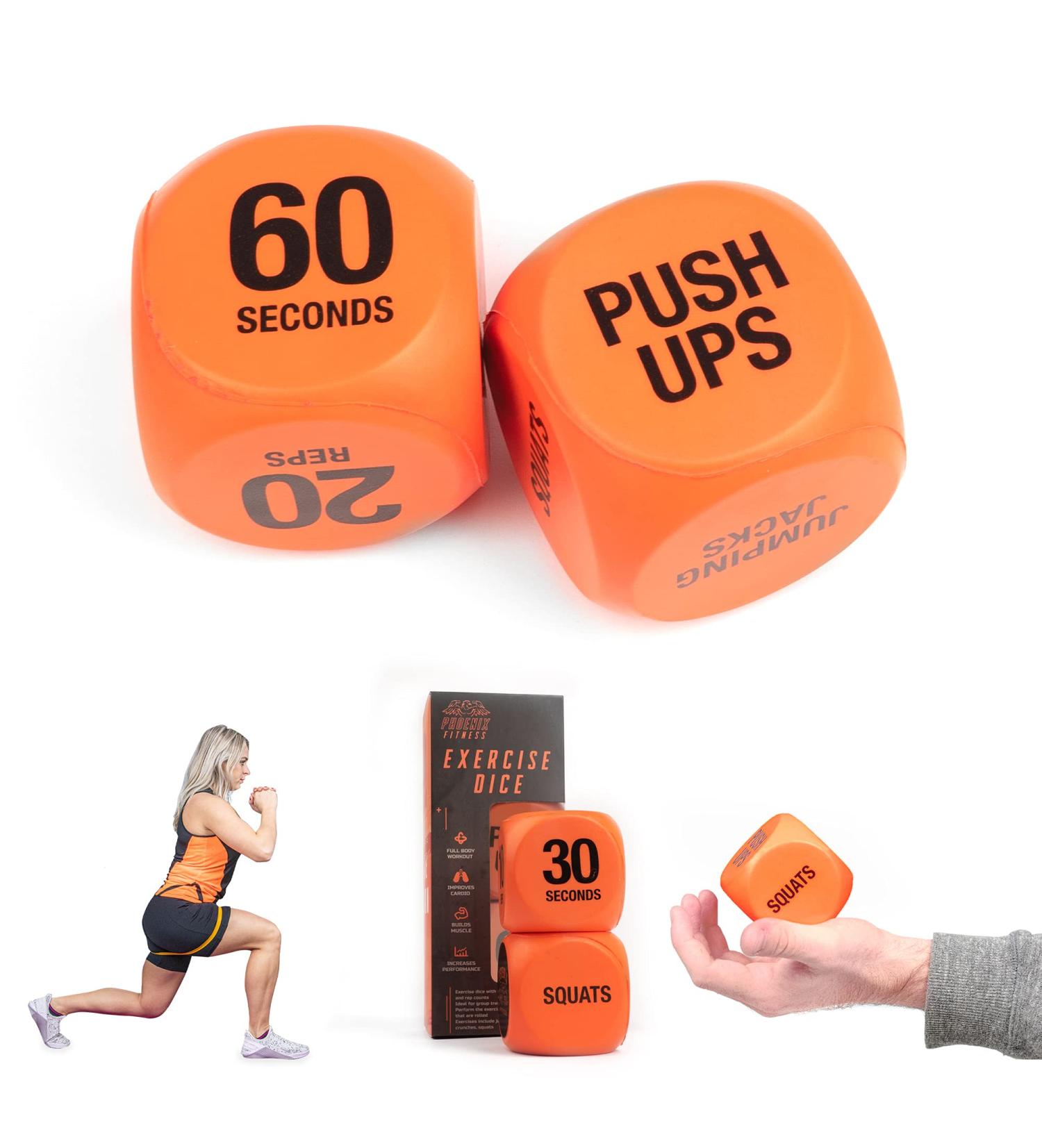Phoenix Fitness Exercise Cubes - Versatile Cardio & HIIT Workout Cubes for Home & Gym - Full Body Training in Orange - Buy Online on GoSupps.com
