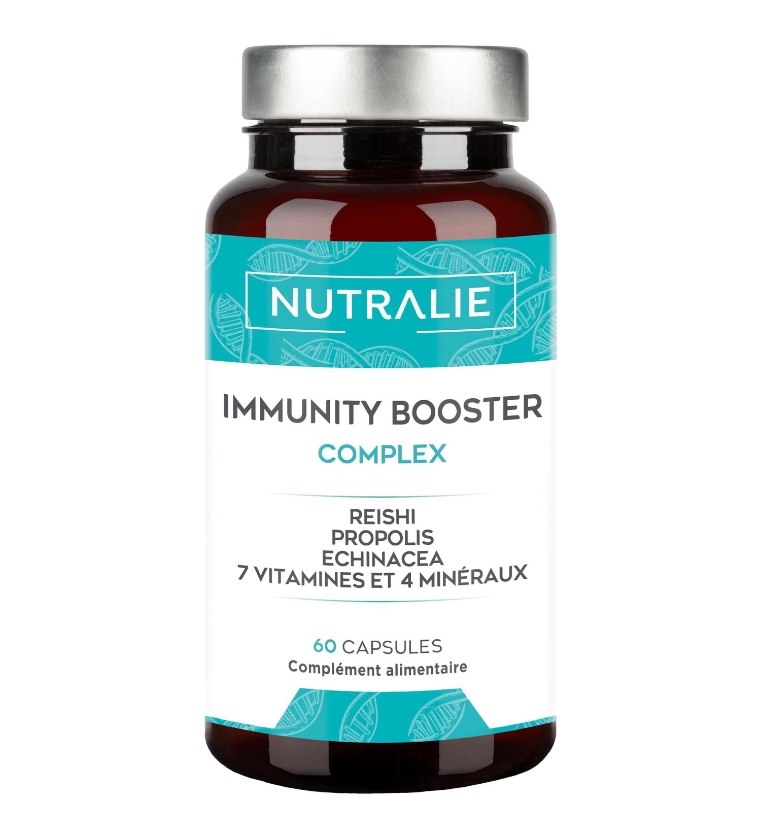 Immune Defenses Adult - Fatigue Dietary Supplement - Vitamin C Echinacea Zinc Propolis Reishi - Immune System for Men and Women - 60 Capsules Gluten Free Immunity Booster Nutralie - Buy Online on GoSupps.com