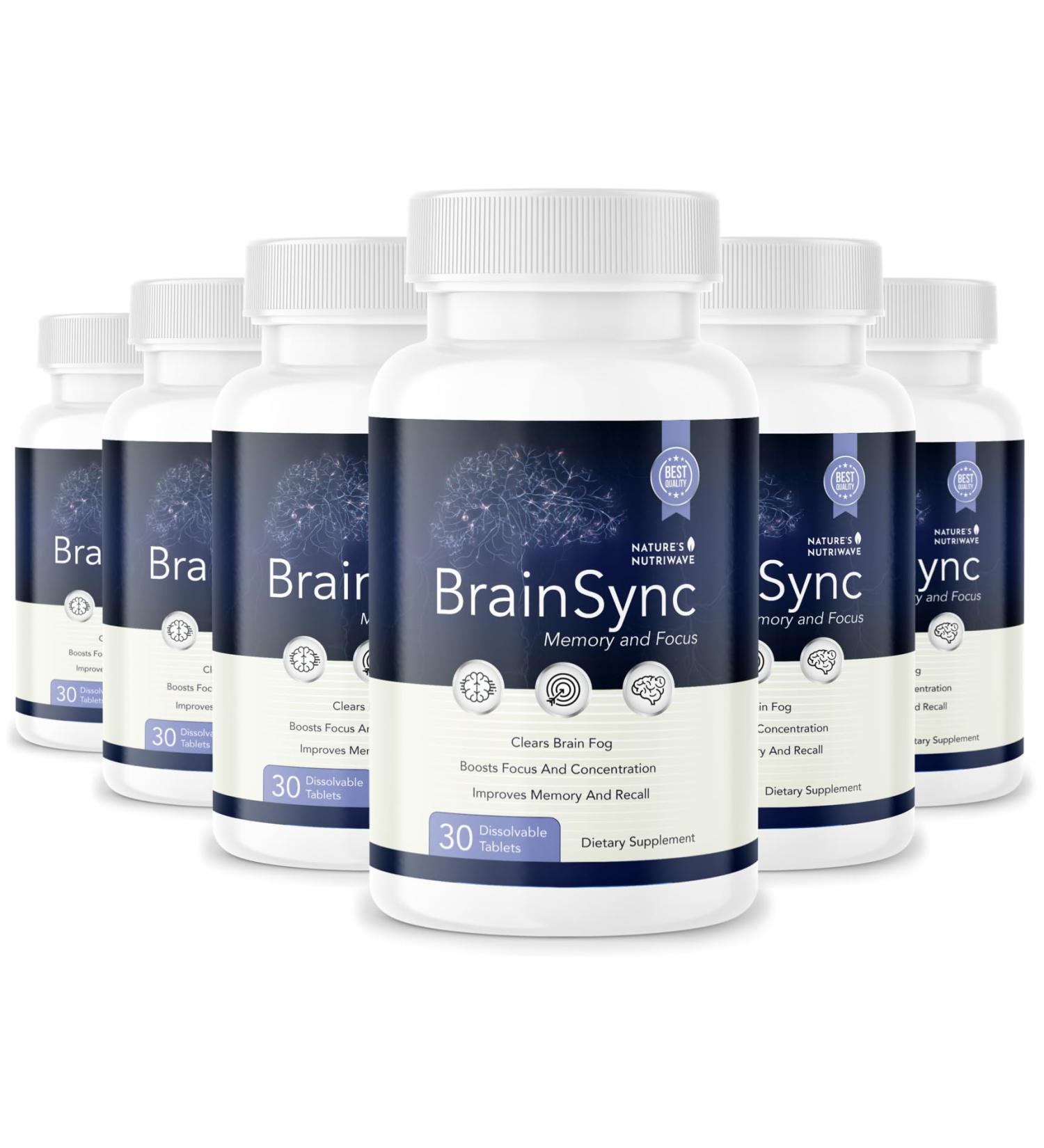BrainSync Probiotic Supplement Supports Daily Wellness & Gut-Brain Balance 3.6 Billion CFU 30 Dissolvable Tablets 6 Month Supply 30 Count (Pack of 6) - Buy Online on GoSupps.com