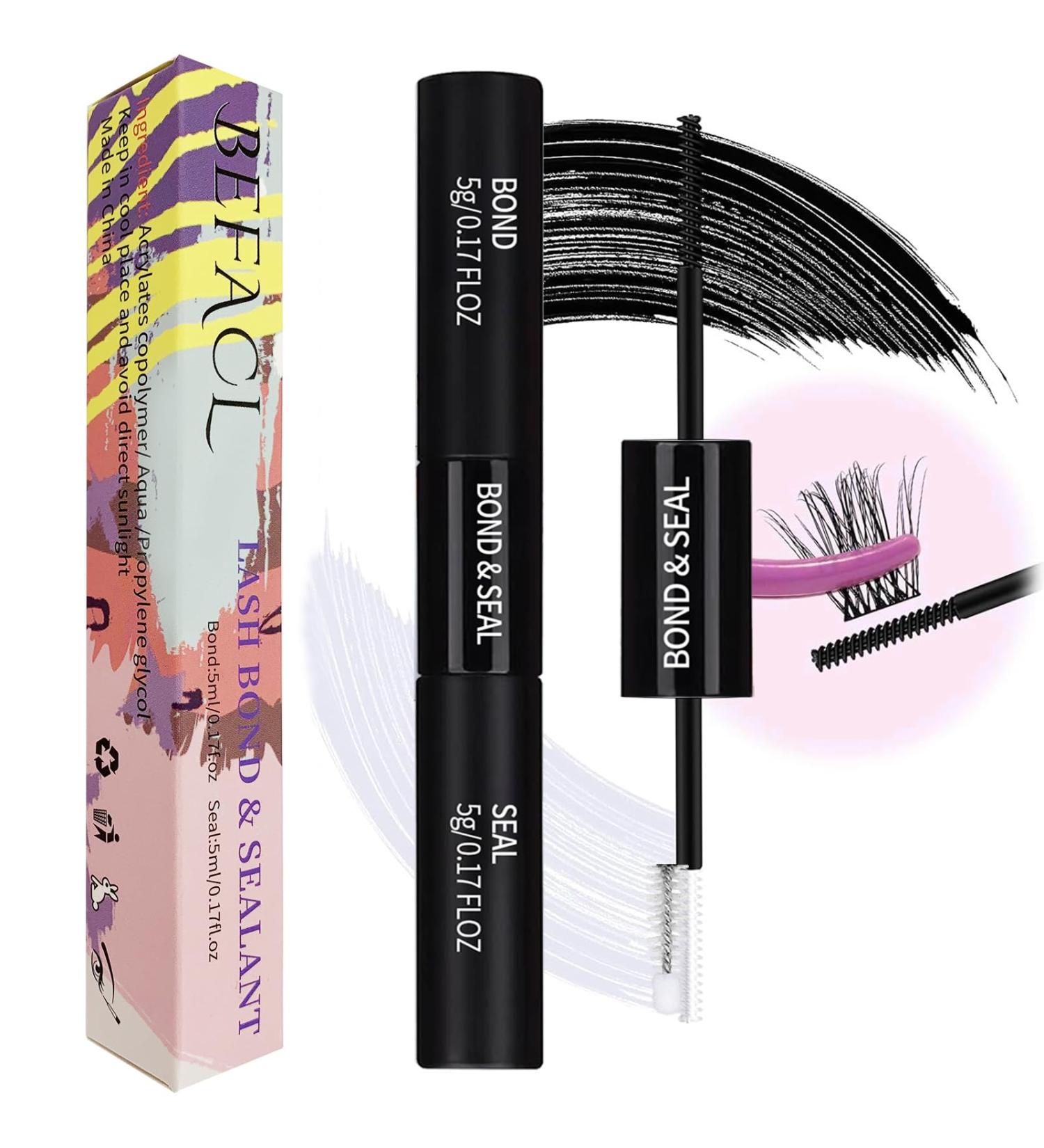 Super Strong Lash Bond & Seal - Waterproof Cluster Lashes Glue for DIY Eyelash Extensions | Latex-Free Adhesive (10ml - Buy Online on GoSupps.com