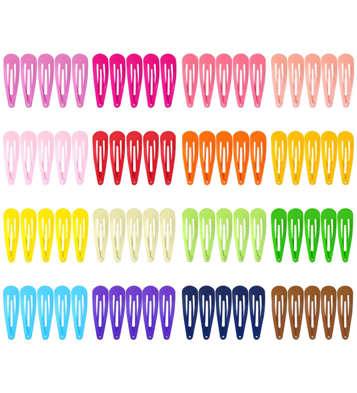 Sularpek 80 Pcs 2 Inch Candy Colorful Hair Clips for Girls, Toddlers, Teens & Women - Metal Snap Hair Accessories (Pack of 1) - Buy Online on GoSupps.com