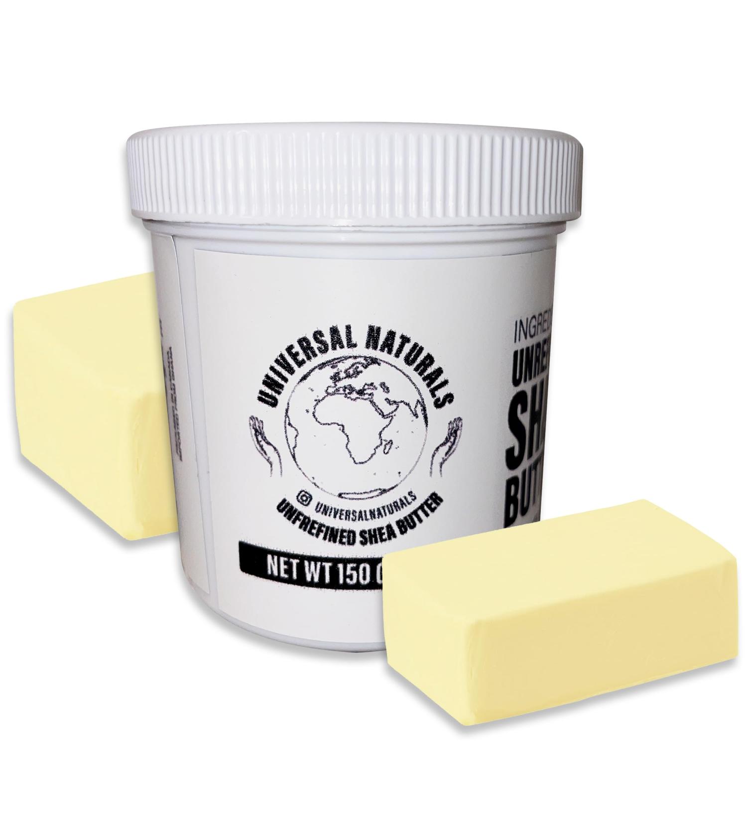 100% Natural Raw Unrefined Yellow Shea Butter 150g - Ideal for DIY Recipes Body Butters Lotions & More - Universal Natural - Buy Online on GoSupps.com