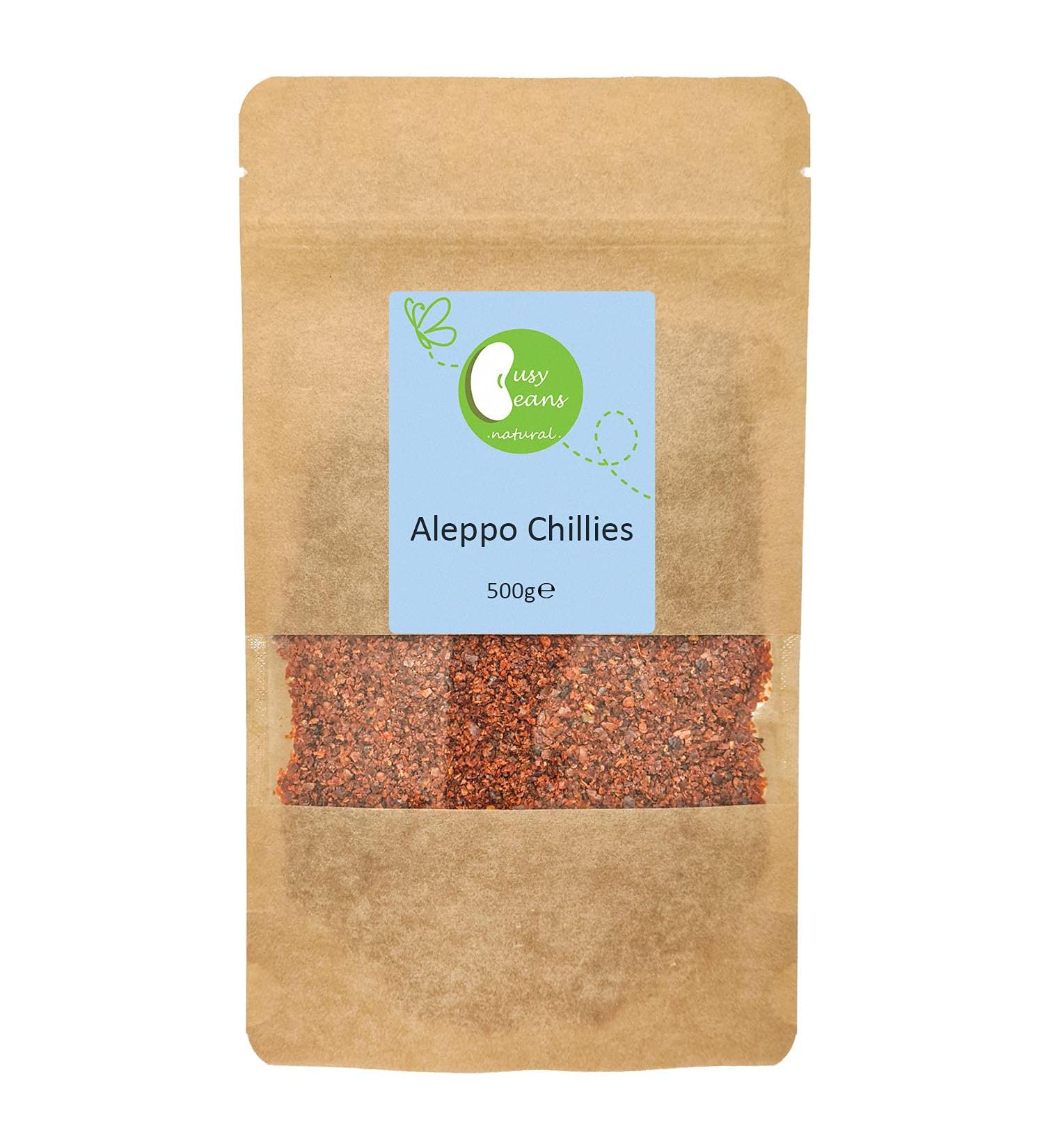 Aleppo Chilli Flakes Aleppo Pepper (Pul Biber) by Busy Beans (500g) 500 g (Pack of 1)