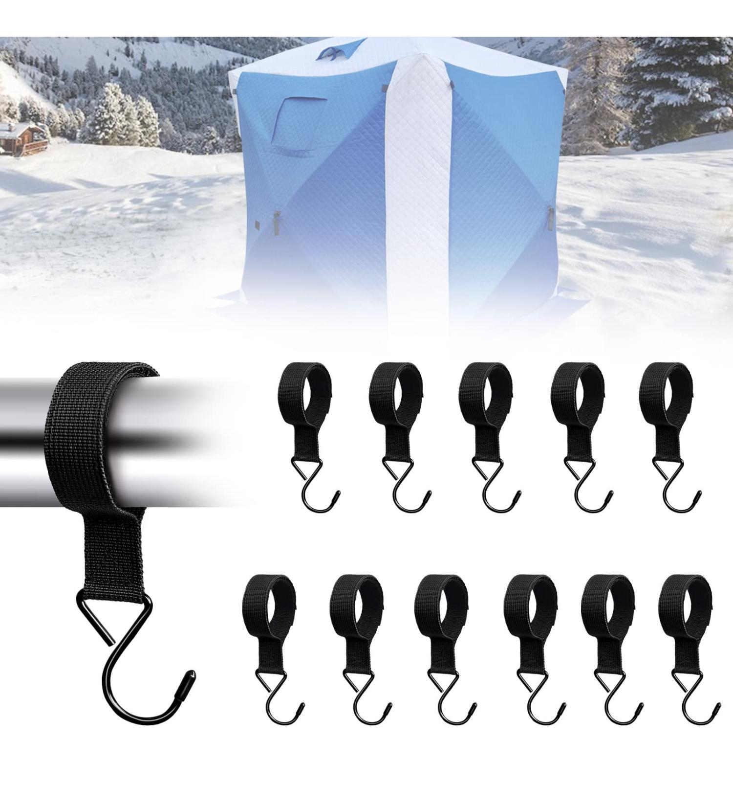 12Pcs Heavy Duty Ice Fishing Shelter Coat Hooks - Accessory Hangers for Tent, Camping, Hunting Blinds - Hanging Storage for Fishing & Hunting Gear - Buy Online on GoSupps.com