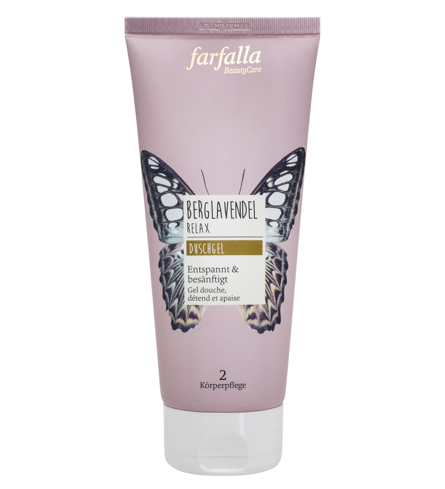 farfalla farfalla Berglavendel Relax Shower Gel - NaTrue Certified Natural Cosmetics - With Essential Oils - 200 ml