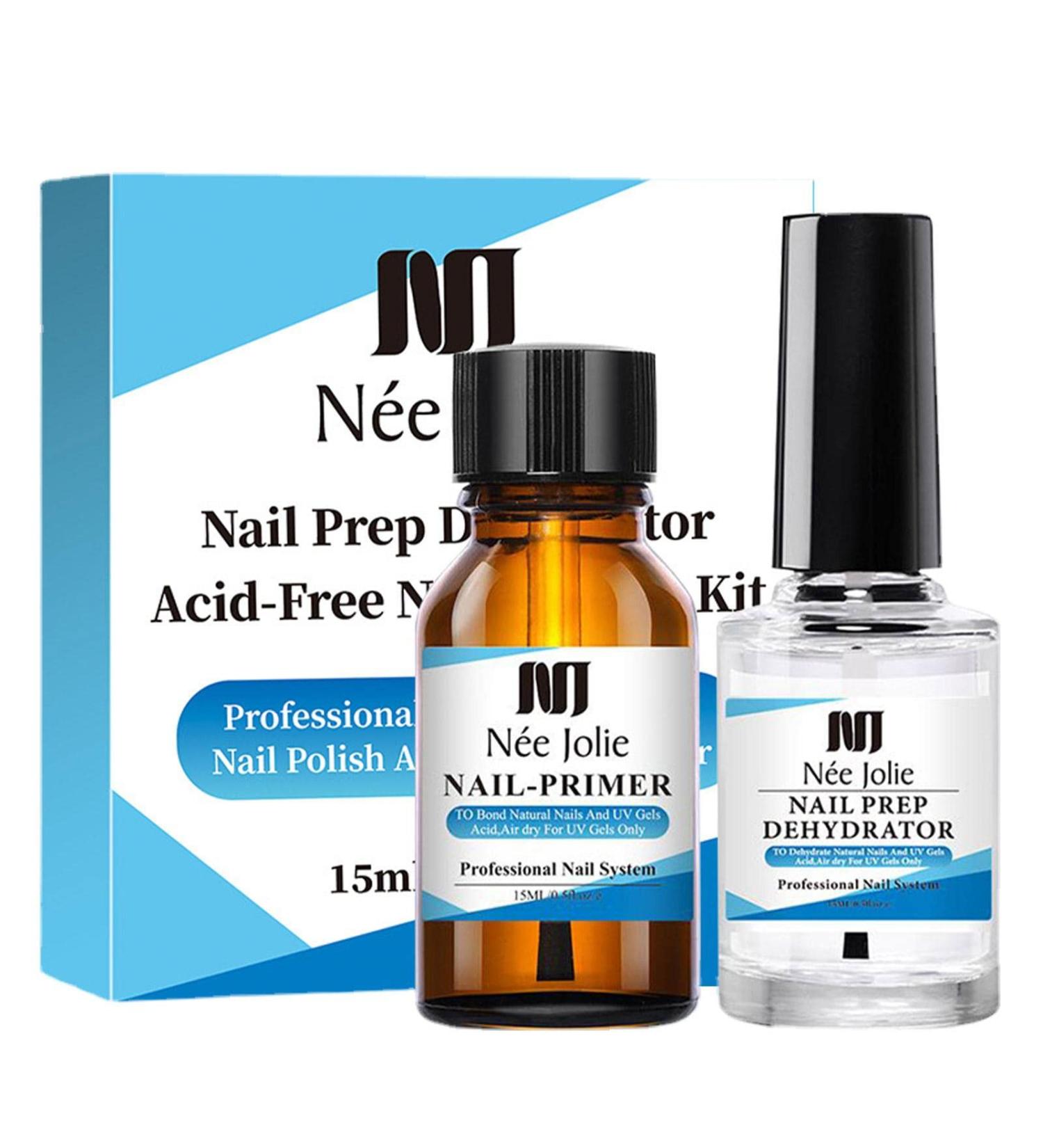 Nail Primer and Dehydrator | Professional Natural Nail Prep Dehydrate and Xtra Bond Acid- Primer Set Long-Lasting Primer for Acrylic Nails Fast Air Dry Nail Dehydrator and Primer Shangjia - Buy Online on GoSupps.com