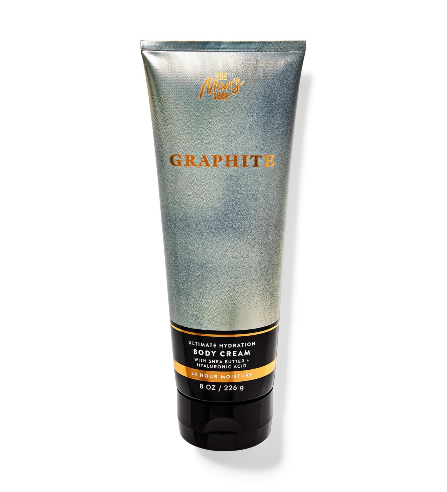 Bath and Body Graphite Ultimate Hydration Body Cream For Men | 8 Oz