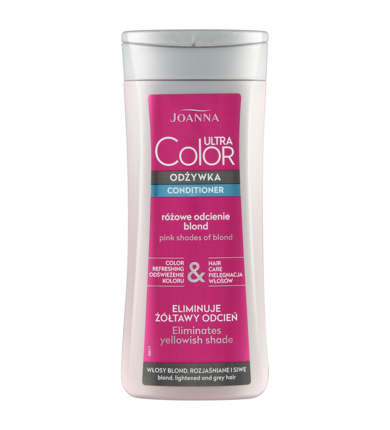 Joanna Ultra Color Conditioner for Pink Hair - Color Refresh & Moisturize - 200ml for Cool Blonde Tones - Buy Online on GoSupps.com