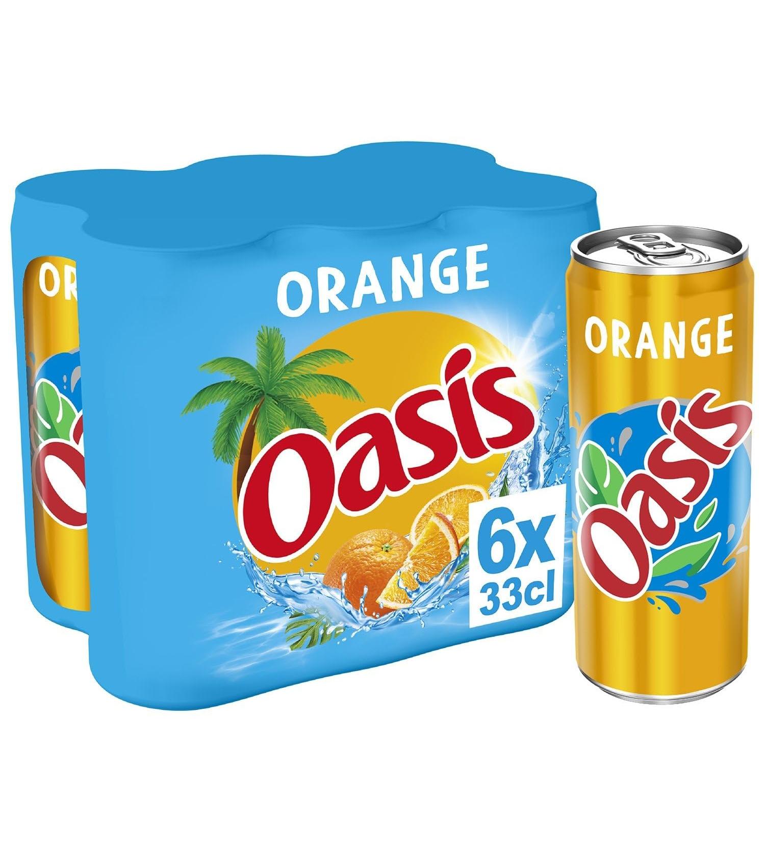OASIS Boisson Fruit e Rafra chissante l Orange Saveur Naturelle et Gourmande (Pack 6 x 33cL) - vendu par unit