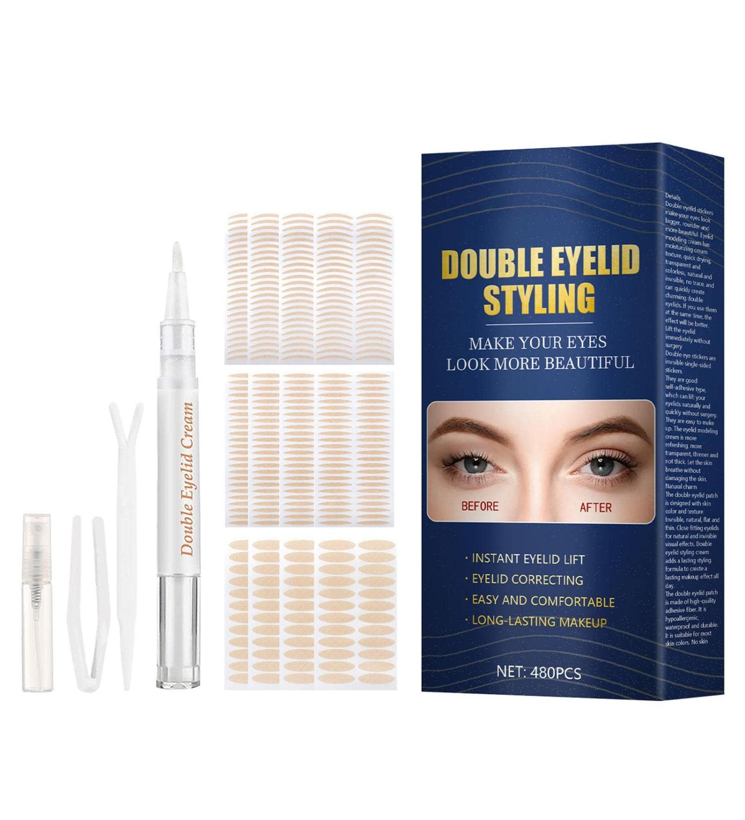 Eyelid Tape Set Make Up Accessories - Invisible Double Eyelid Sticker Set Adhesive Eyelid Lift Strips Makeup Tools for Uneven Mono-eyelids/ - Buy Online on GoSupps.com