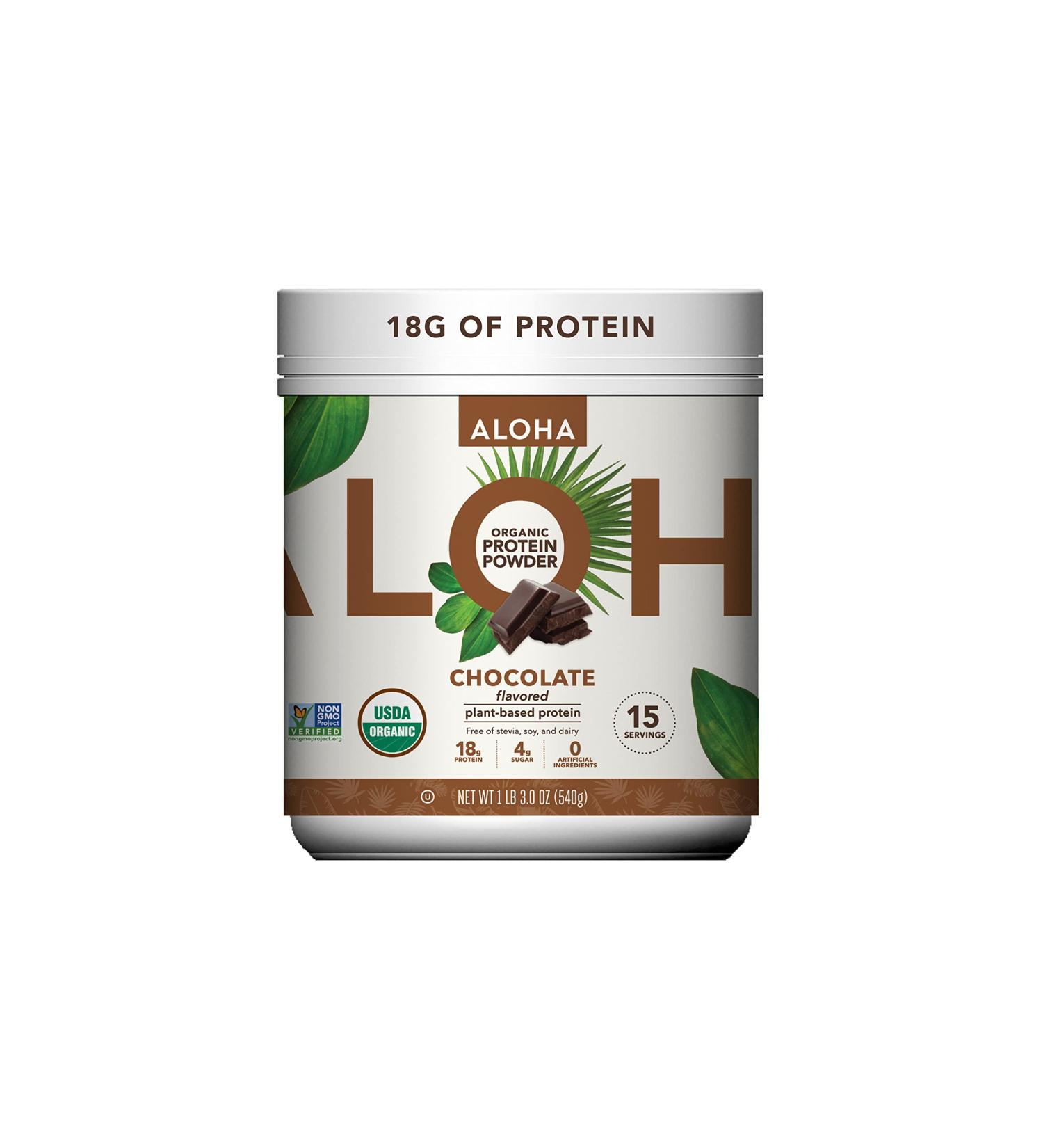 Organic Chocolate Plant-Based Protein Powder with MCT Oil | 19 oz | Vegan, Keto-Friendly, Gluten-Free, Non-GMO | Soy, Dairy & Stevia Free | 15 Shakes | Only 4g Sugar - Buy Online on GoSupps.com