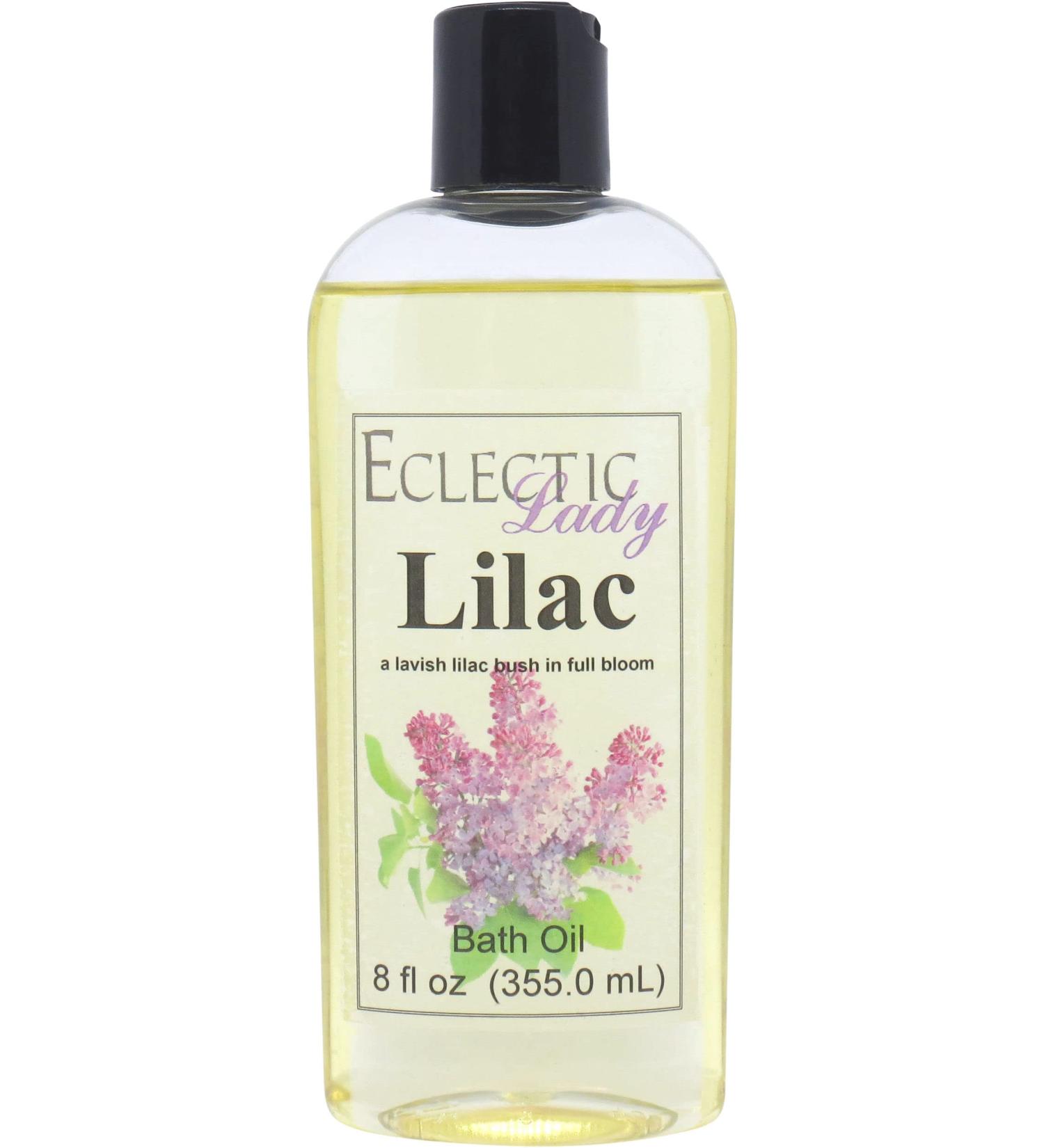 Lilac Bath Oil 8 oz by Eclectic Lady - Soothing and Nourishing Formula - Buy Online on GoSupps.com