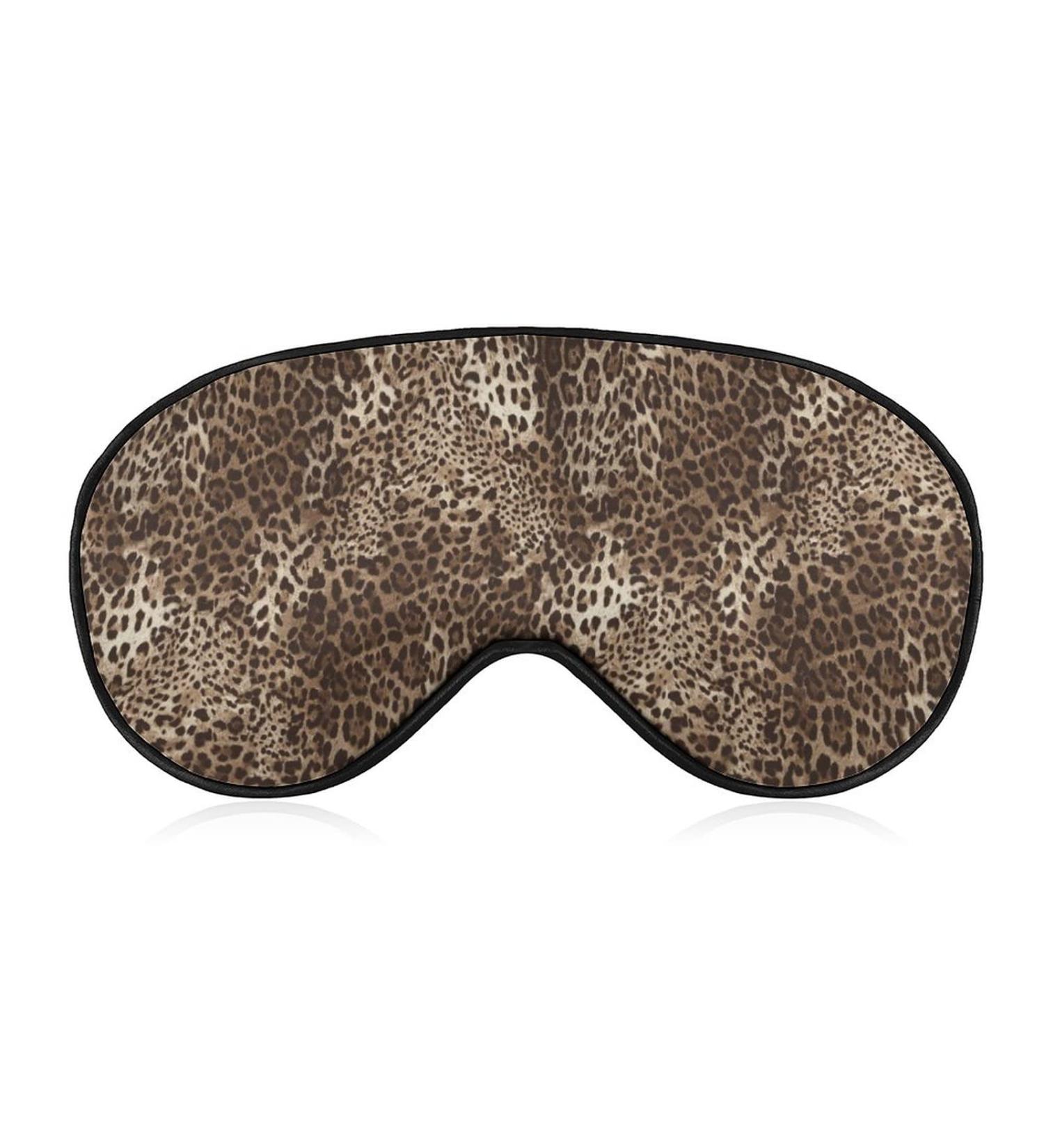 Leopard Animal Print Sleep Mask for Women | Adjustable Eye Shades with Elastic Strap - Best Sleep Accessory - Buy Online on GoSupps.com
