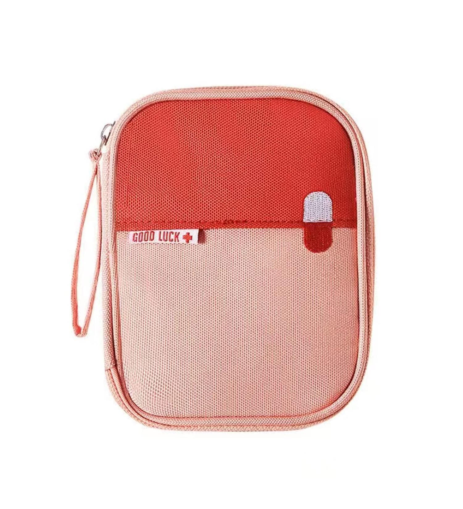Ellsang Family Medicine Bag - Portable Mini First Aid Kit for Outdoor Travel - Small Pink - Buy Online on GoSupps.com
