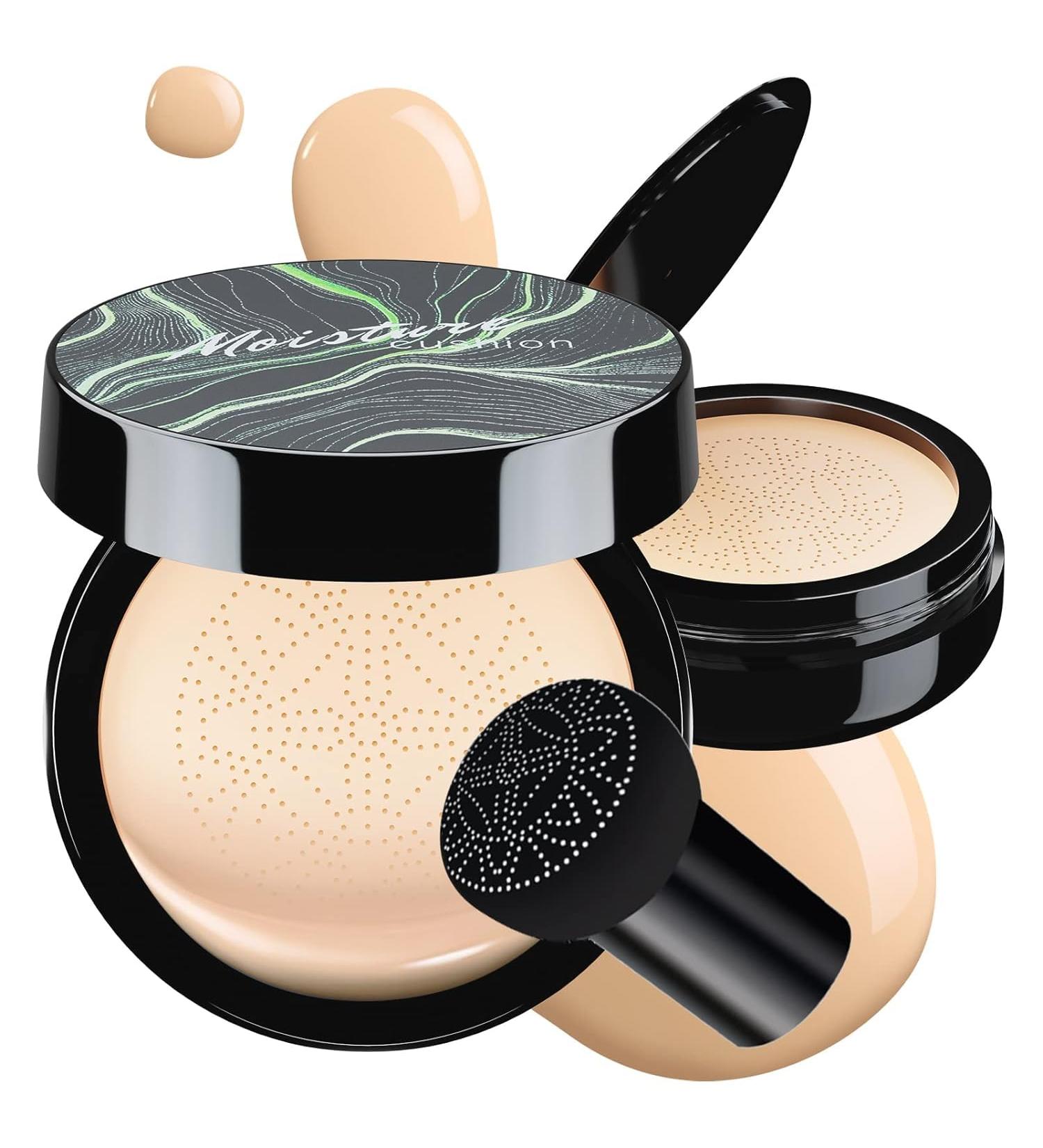 Mushroom Head Air Cushion CC Cream - Long-Lasting BB Foundation Full Coverage Moisturizing Concealer for Mature Skin & All Skin Types (Ivory - Buy Online on GoSupps.com