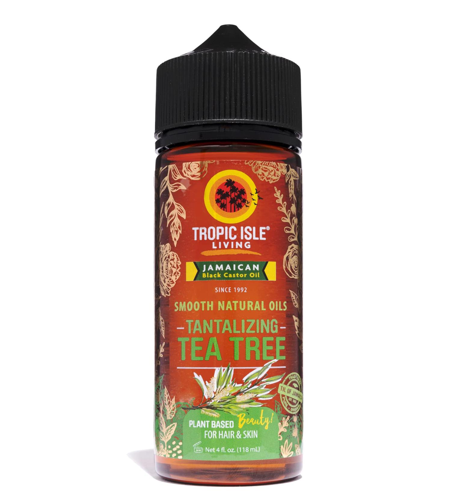 Tropic Isle Living Natural Hair Growth & Skin Care Oil | Refreshing Fragrance | Hydrating Massage Oil | Hot Oil Treatment 4oz (Tea Tree) - Buy Online on GoSupps.com