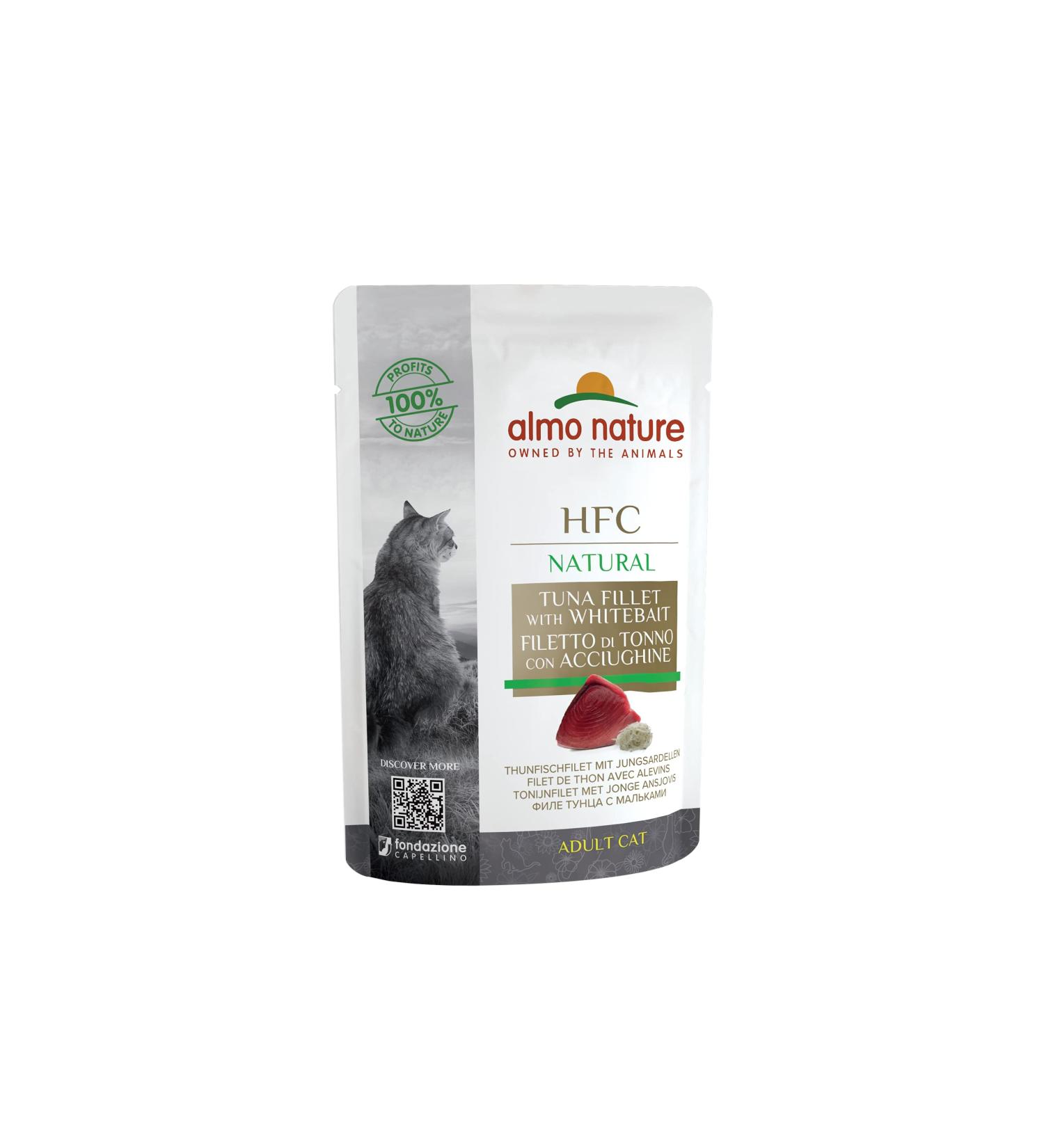 Buy Almo Nature HFC Natural Tuna Fillet - 24 Pack Wet Cat Food (55g x 24) | Premium Natural Tuna for Cats - International Shipping Available - Buy Online on GoSupps.com