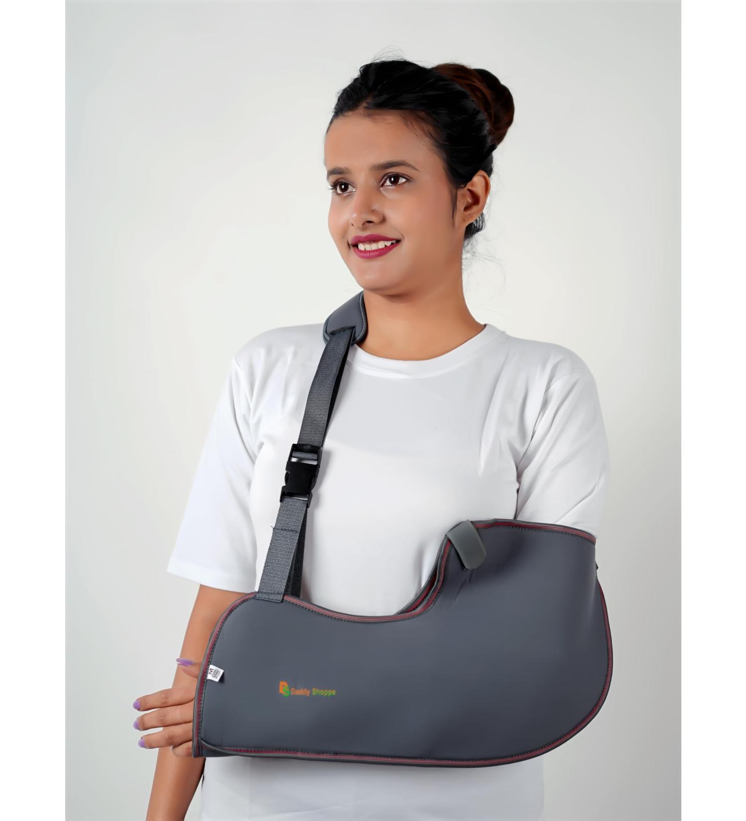 Adjustable Arm Sling Support | Shoulder Immobilizer for Left & Right Arm | Unisex Medium Size - International Shipping - Buy Online on GoSupps.com