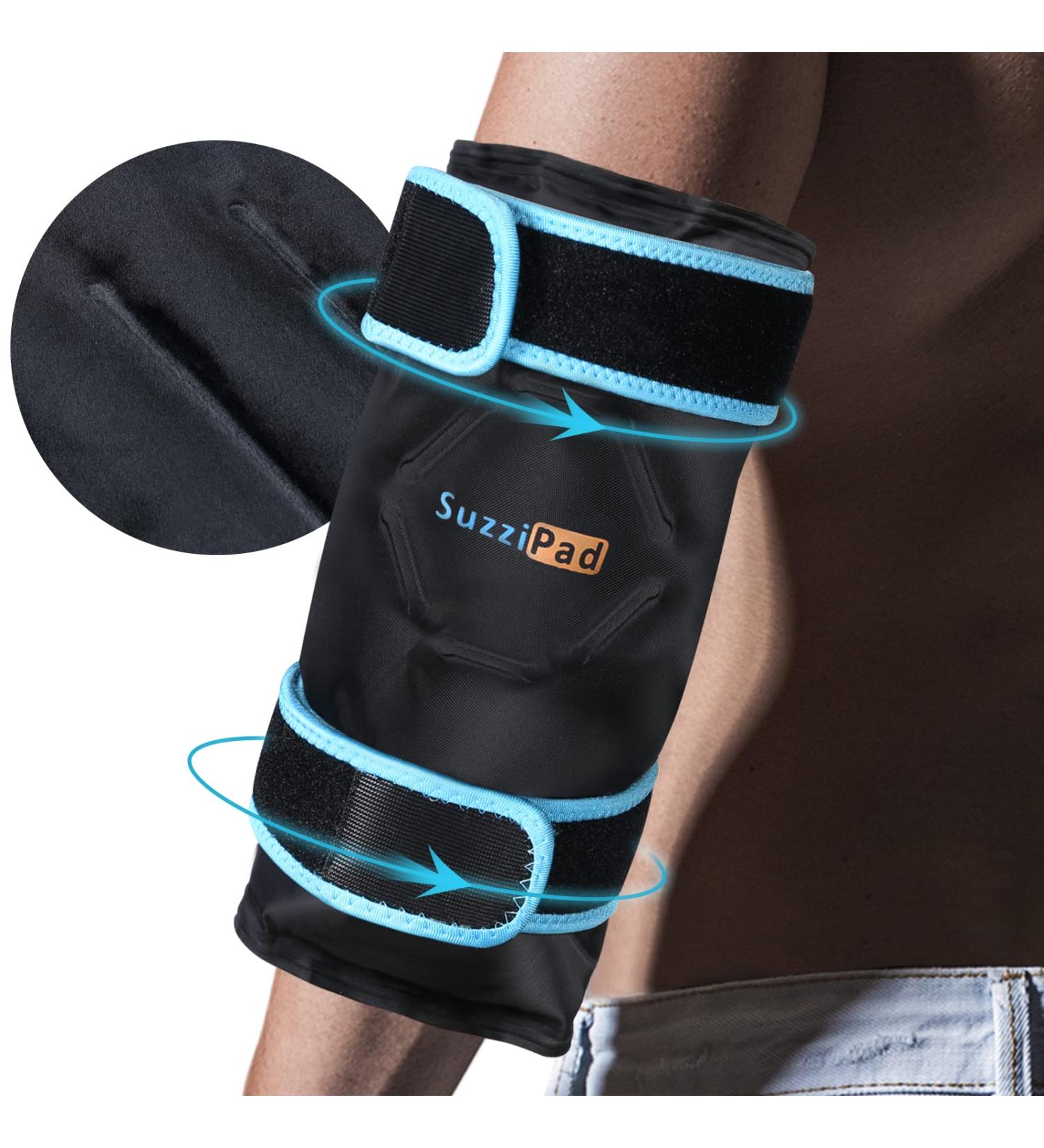 SUZZIPAD Elbow Ice Pack - Wearable Cold Compress for Tendonitis & Tennis Elbow - Buy Online on GoSupps.com