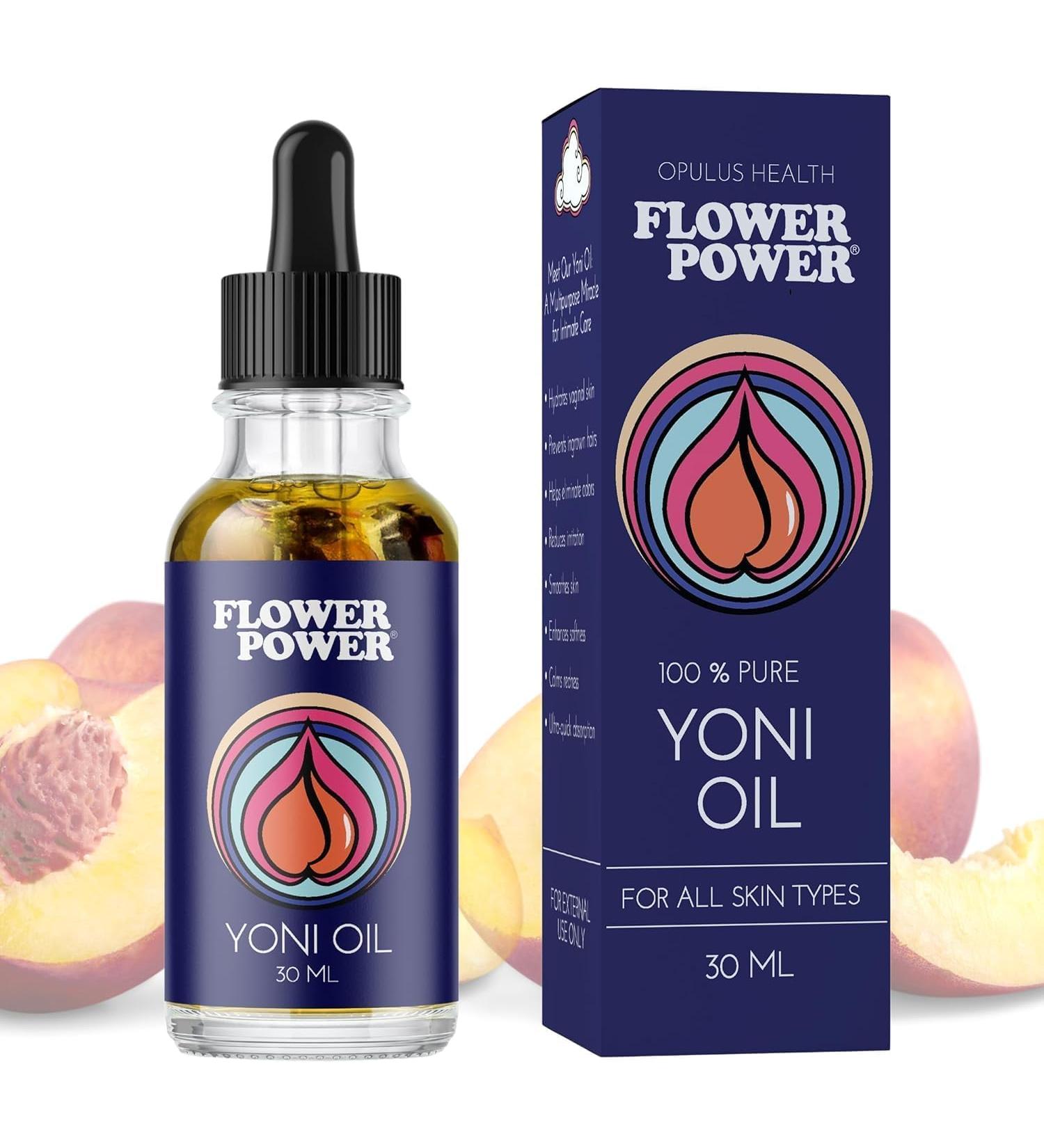 Flower Power Vaginal Moisturizer | 60 ct Feminine Care | End Vaginal Dryness with Slippery Elm Bark | Made in USA Yoni Oil - Buy Online on GoSupps.com