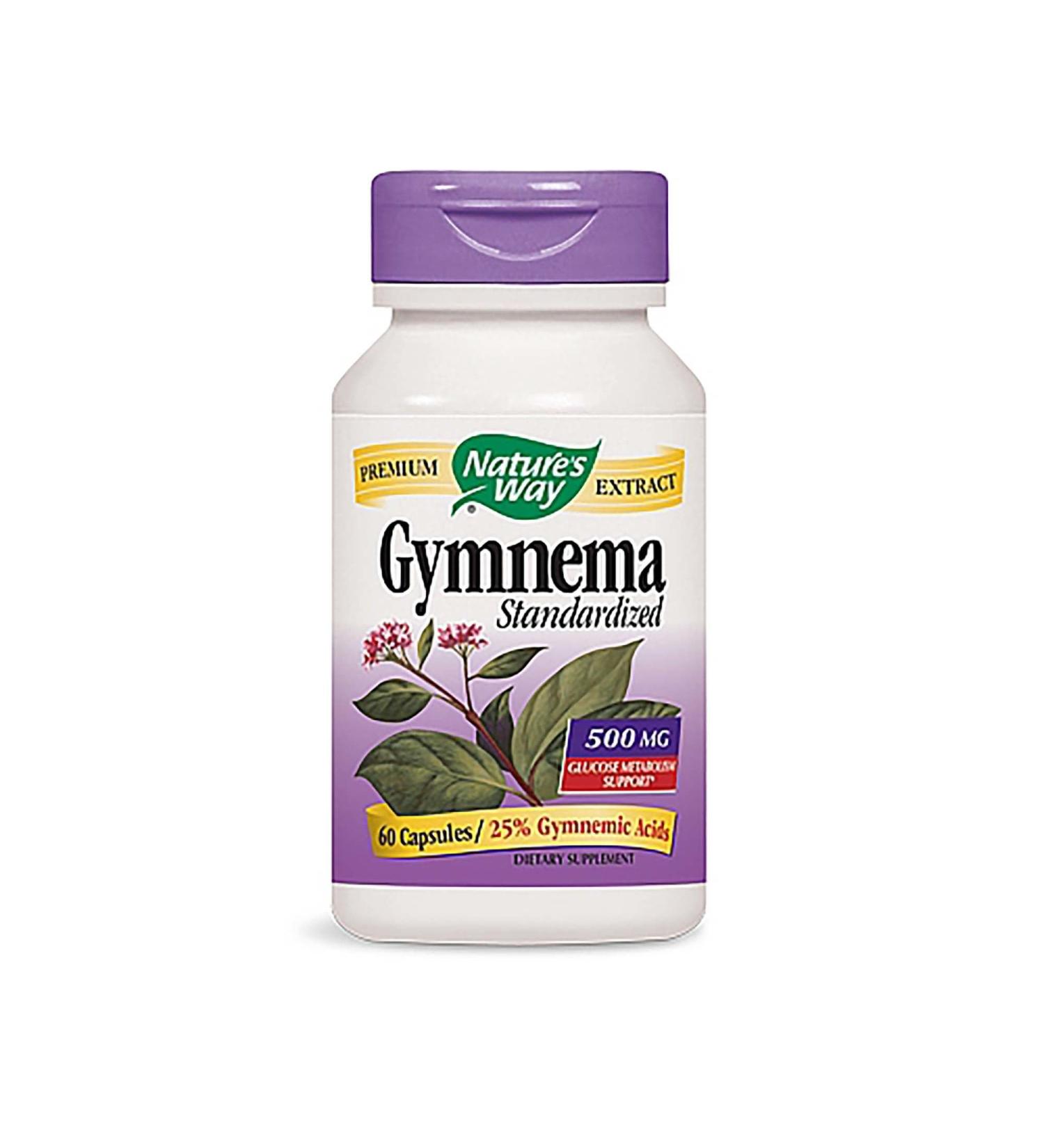 Natures Way Gymnema Standardized - 60 Vegetarian Capsules for Healthy Blood Sugar Support - Buy Online on GoSupps.com