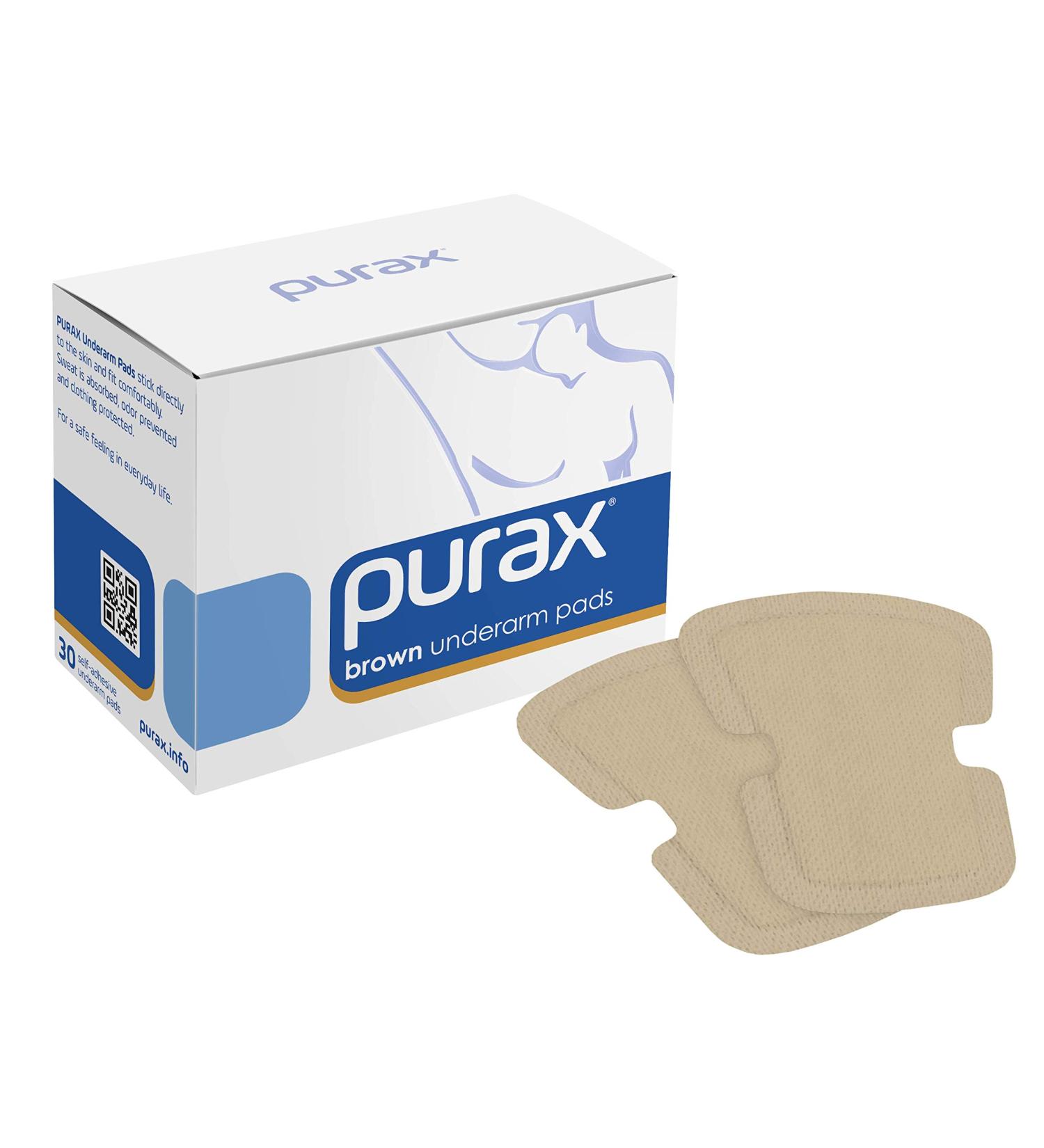 PURAX Underarm Pads Brown - Sweat Absorbing Protection | 1 Count - Buy Online on GoSupps.com