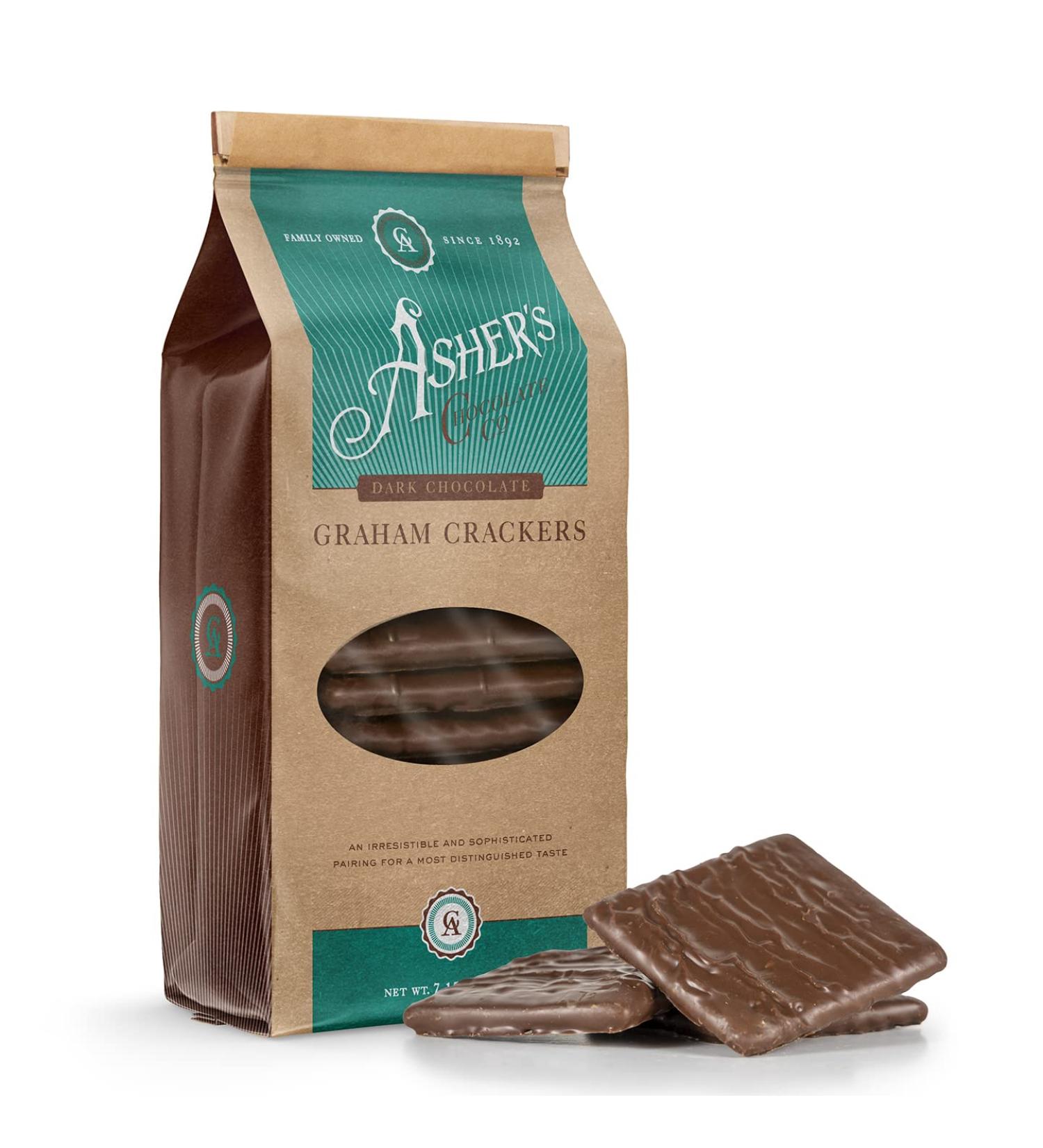Dark Chocolate Covered Graham Crackers | Asher's Chocolates | Kosher Chocolate | Family Owned Since 1892 - Buy Online on GoSupps.com