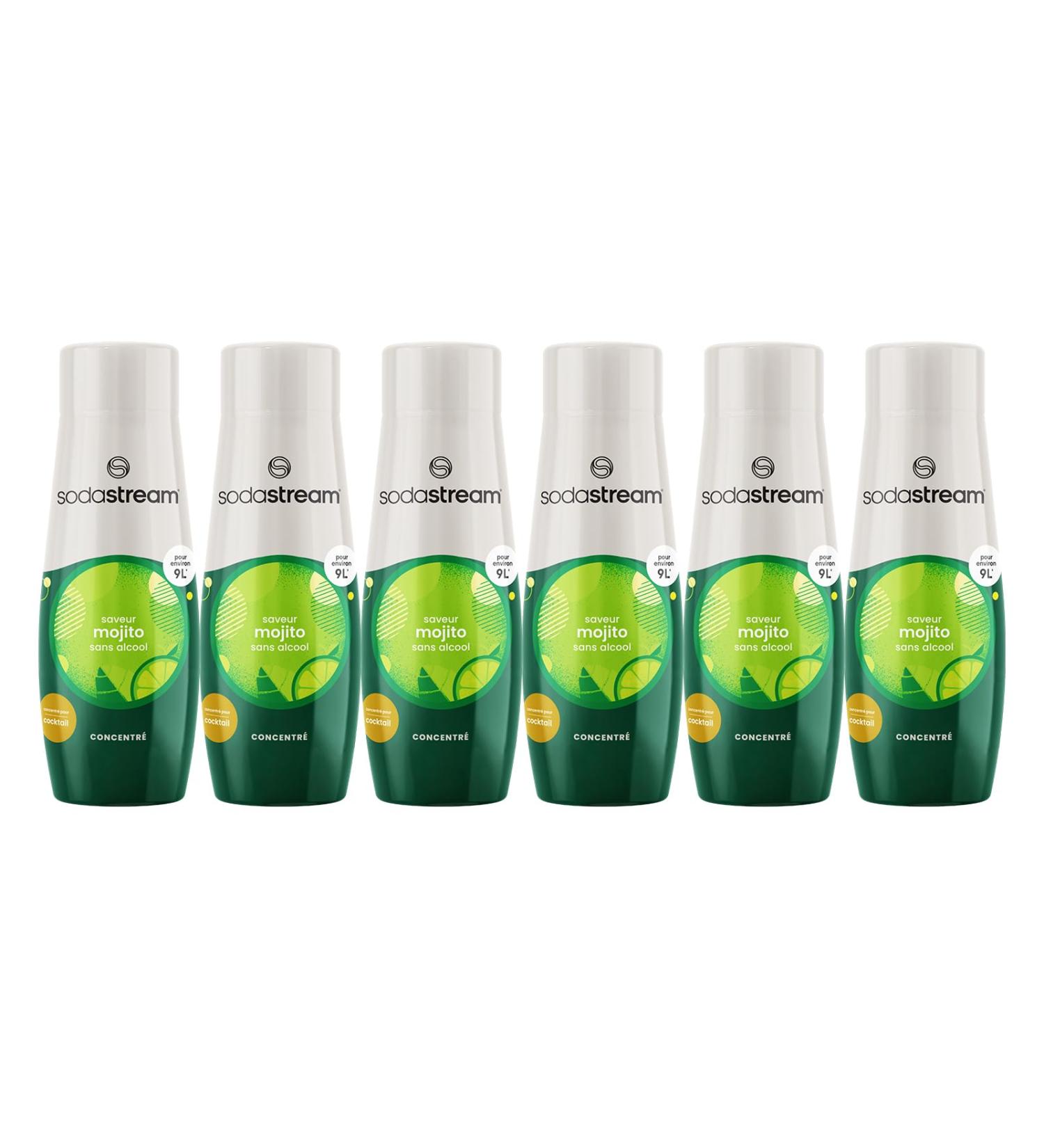 SodaStream Alcohol-Free Mojito Concentrate for Sparkling Water and Soda Machine | Prepare up to 9 Litres of Mojito in Seconds 440ml (Pack of 6) - Buy Online on GoSupps.com
