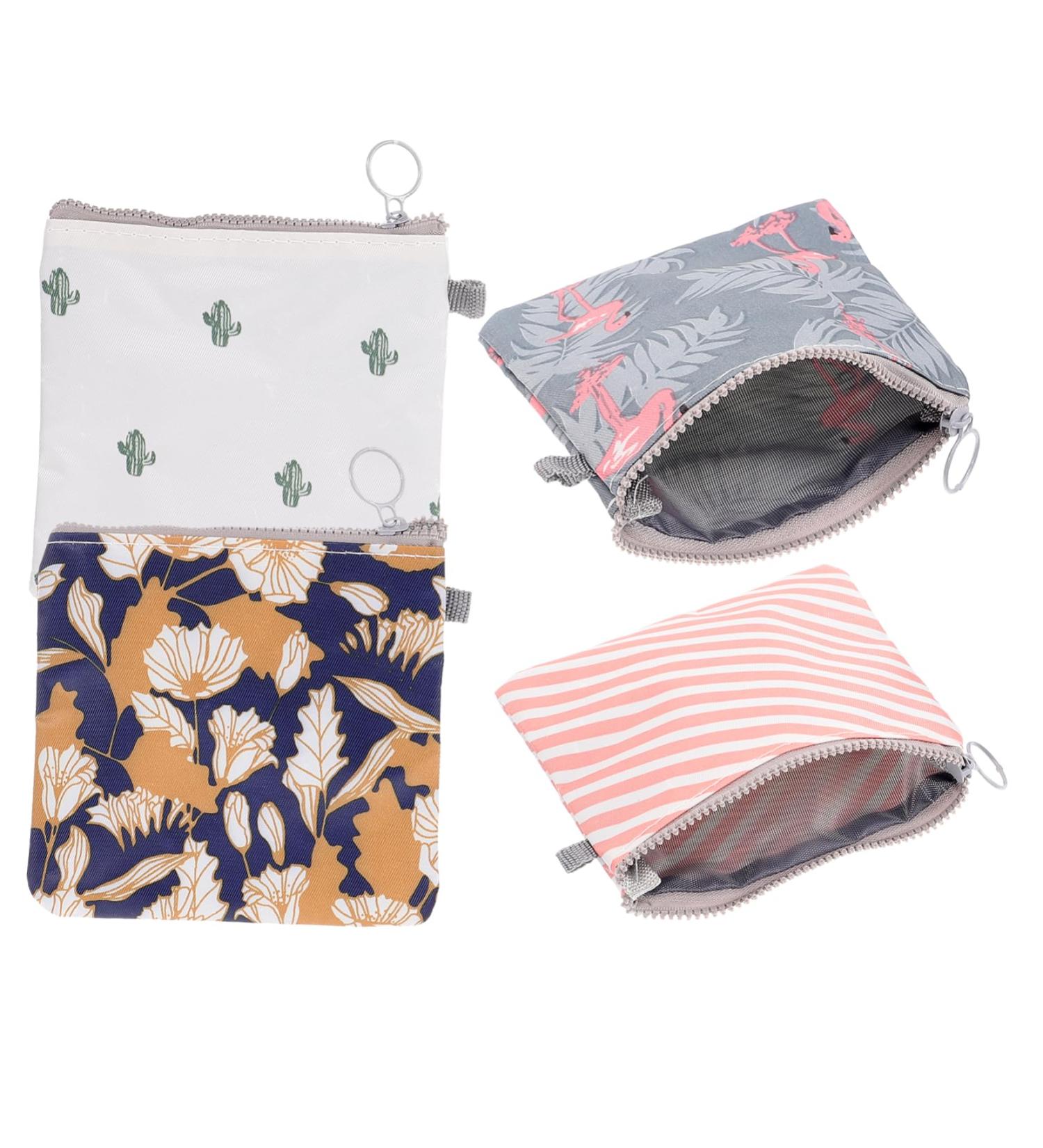 Iwowhero Travel Menstrual Bag Kit | 4-Piece Period Pockets for Tampons & Sanitary Napkins | Stylish Storage for First Period | Travel Essentials for Women - Buy Online on GoSupps.com