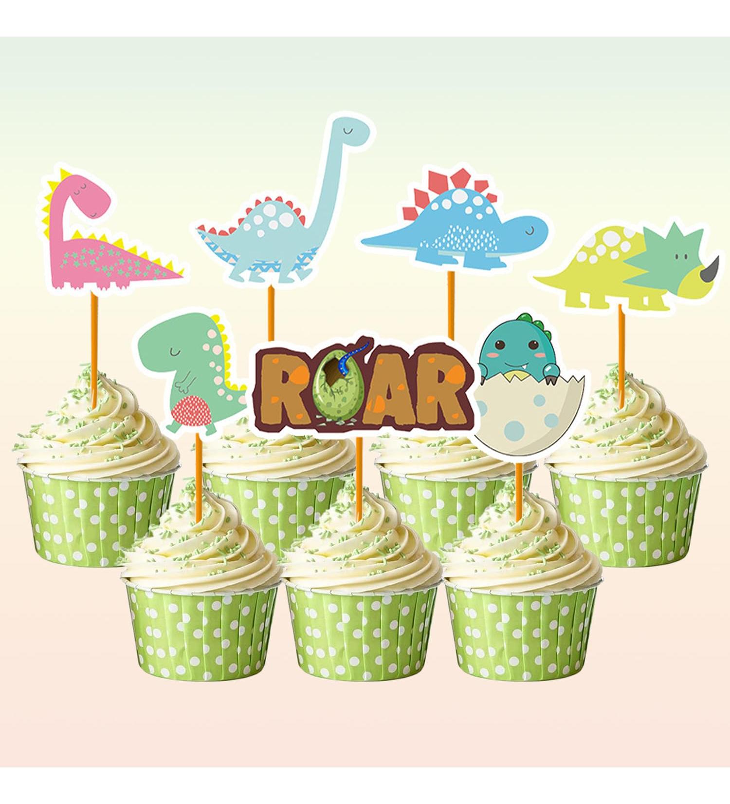 13 Pcs Dinosaurs Cupcake Toppers for Kids Dinosaur Party and Birthday Party Decorations - Buy Online on GoSupps.com