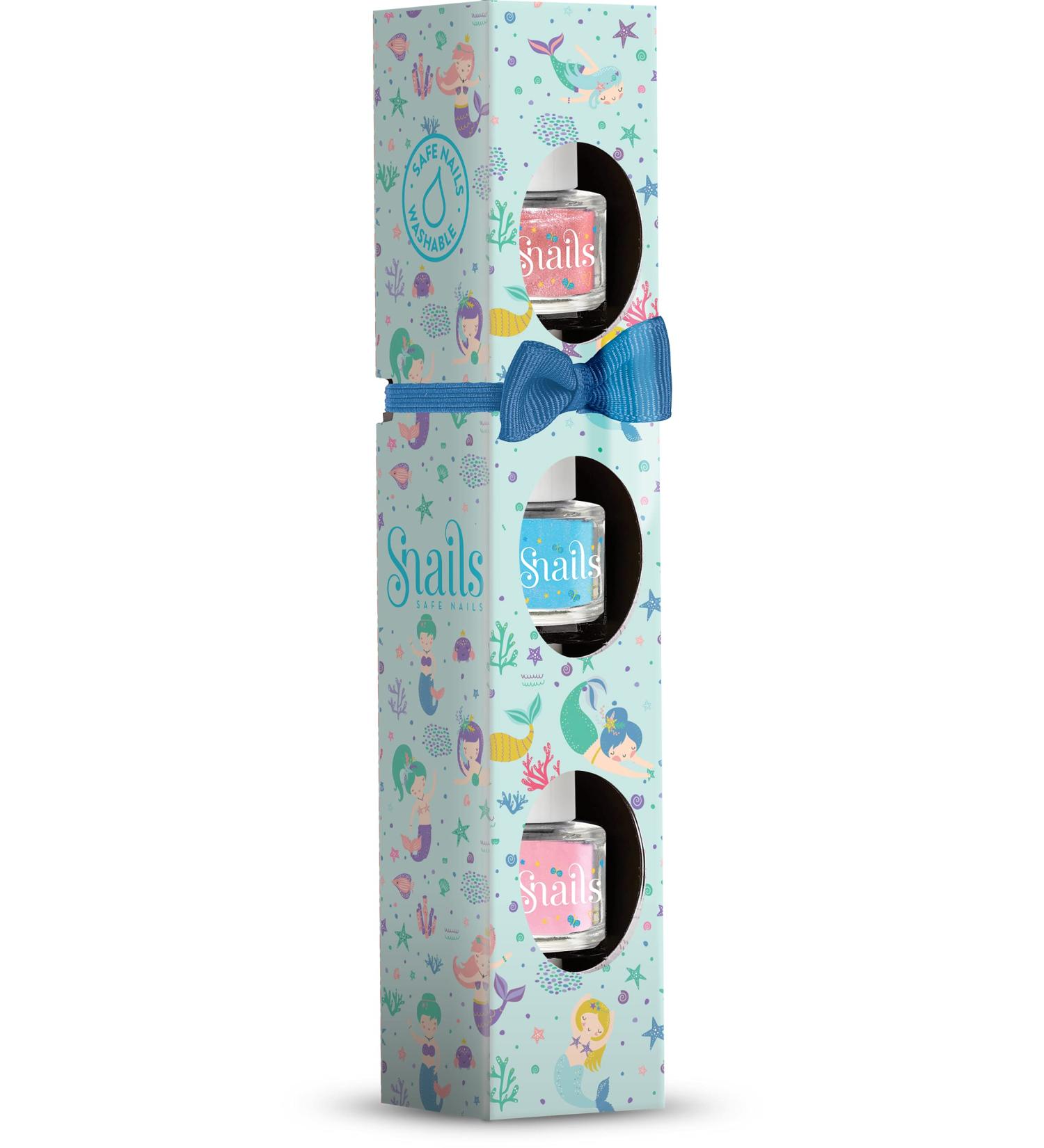 Snails 510737 Children's Nail Polish Gift Set - Mini Mermaid 3x7ml | Water-Based Washable Vegan & Harmless - Buy Online on GoSupps.com