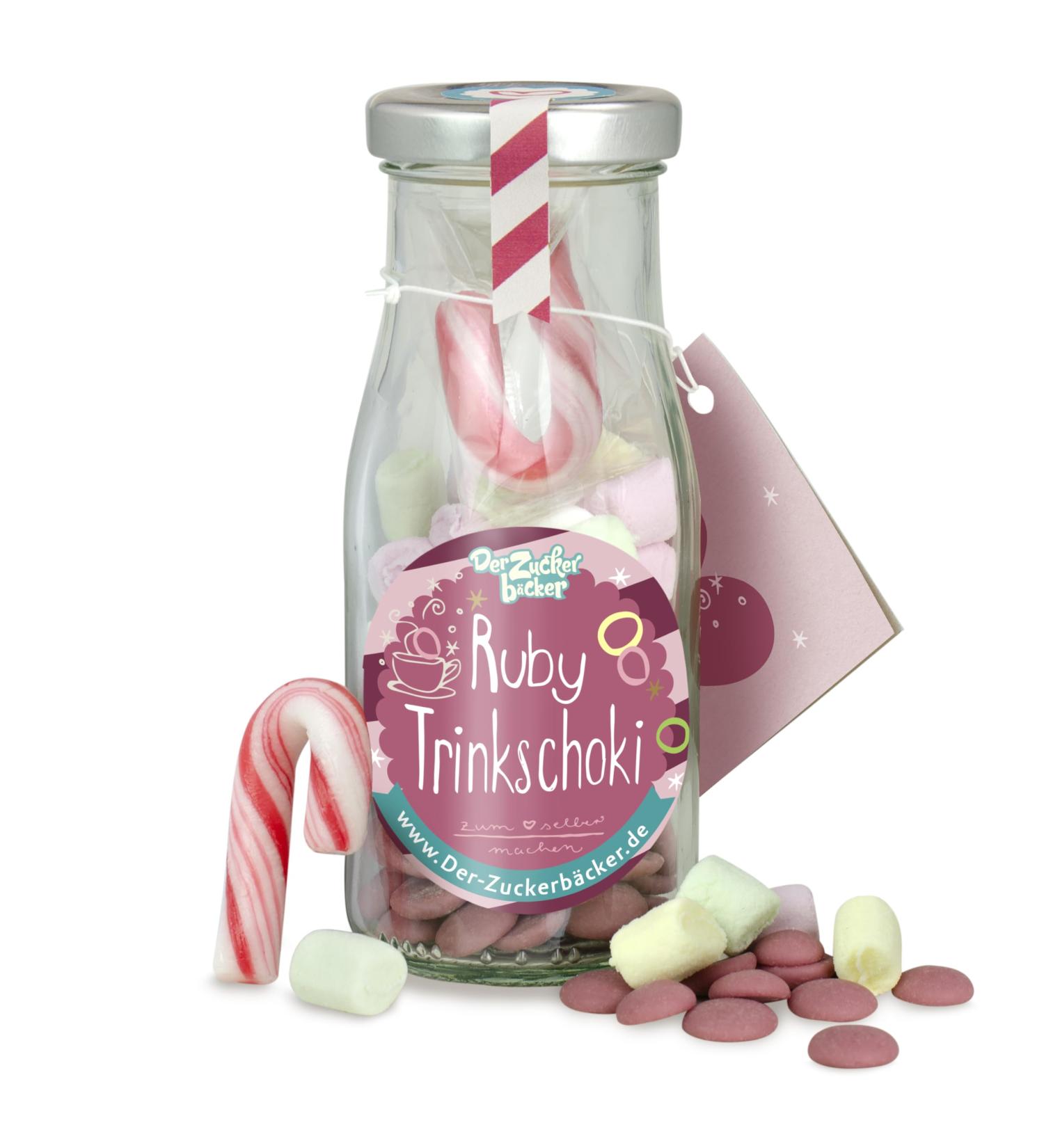 DIY Ruby Chocolate Drinking Chocolate Kit | Mini Marshmallows & Candy Rod | Perfect Christmas & Advent Calendar Gift - Buy Online on GoSupps.com